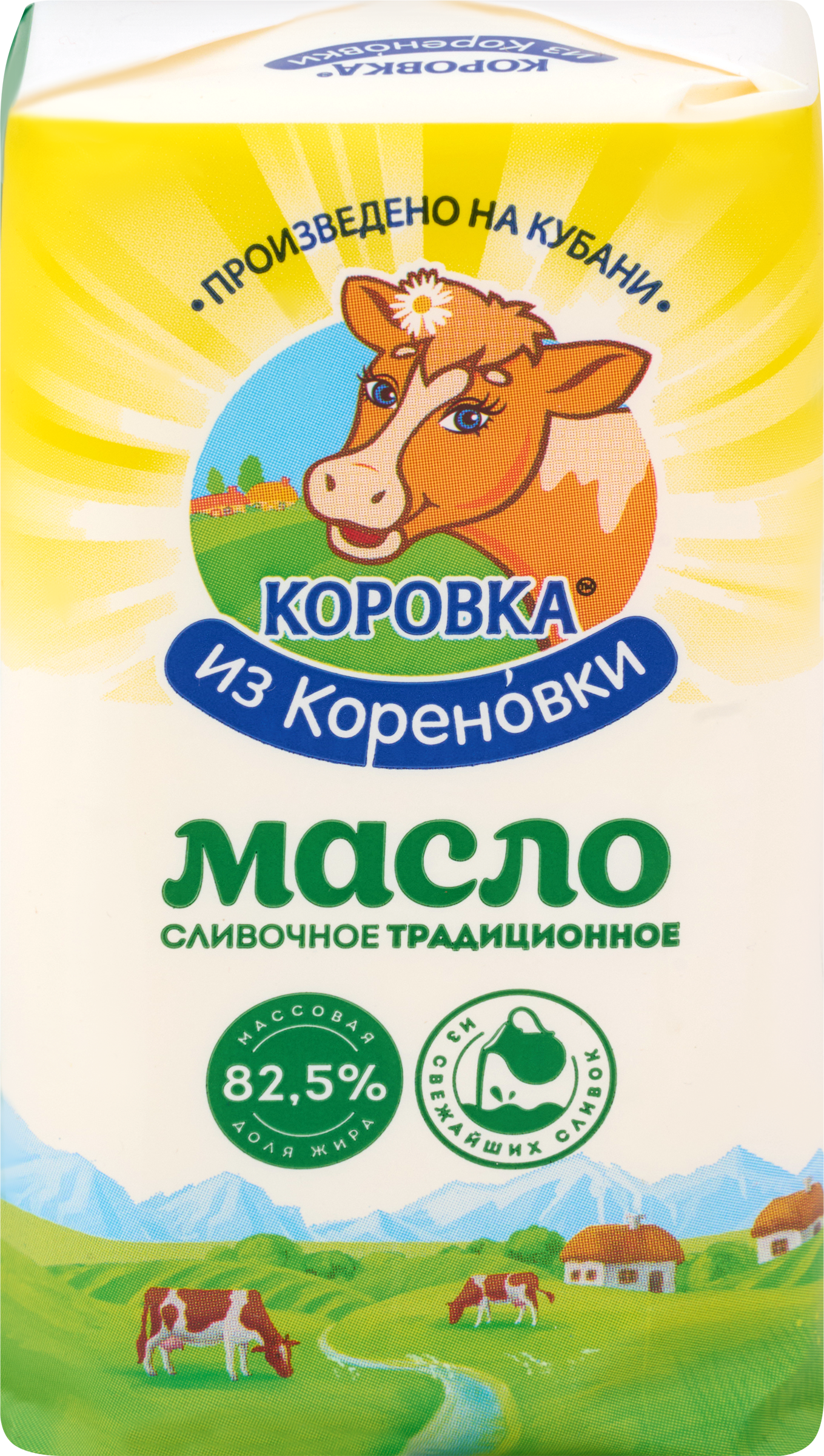 Изображение товара Масло сливочное КОРОВКА ИЗ КОРЕНОВКИ 82,5%, без змж, 170г