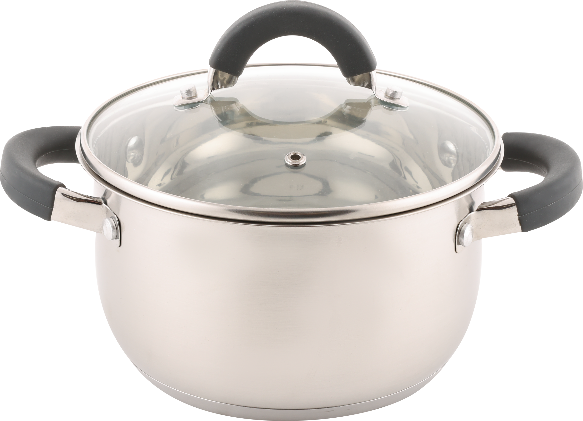 Изображение товара Кастрюля HOMECLUB Comfort с силиконовыми ручками нержавеющая сталь 3,5л для всех плит