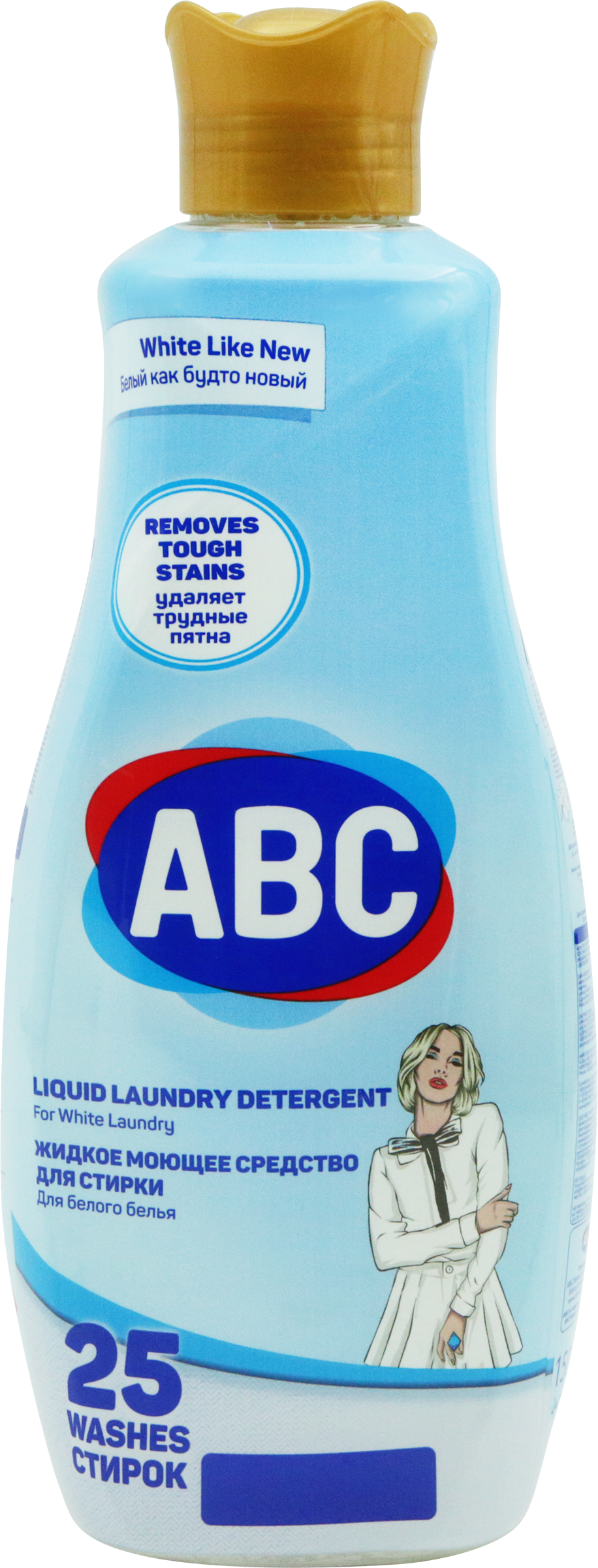 Изображение товара Средство для стирки белого белья ABC 1,5л для автоматической стирки
