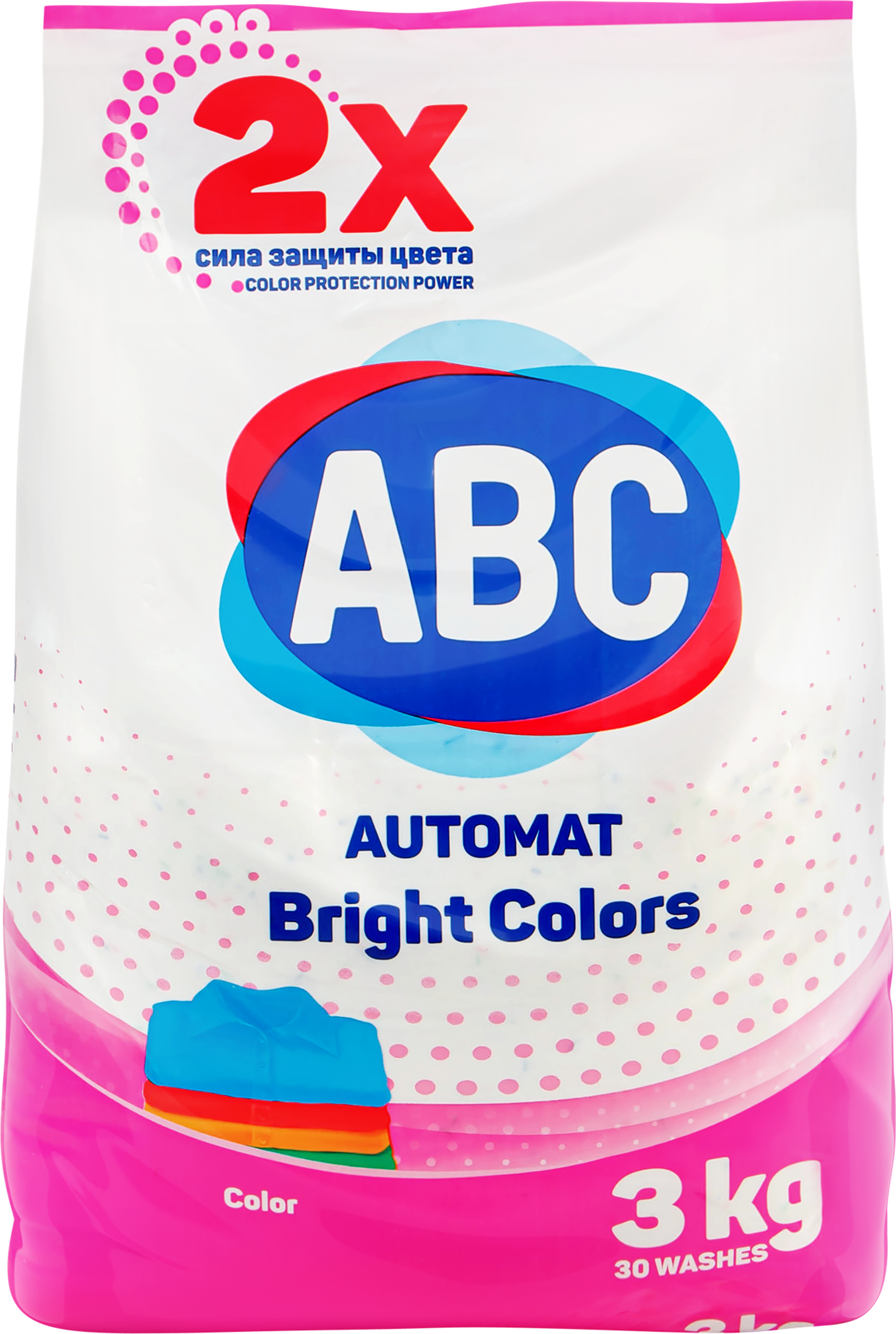Изображение товара Стиральный порошок ABC для цветного белья 3кг эффективно устраняет пятна