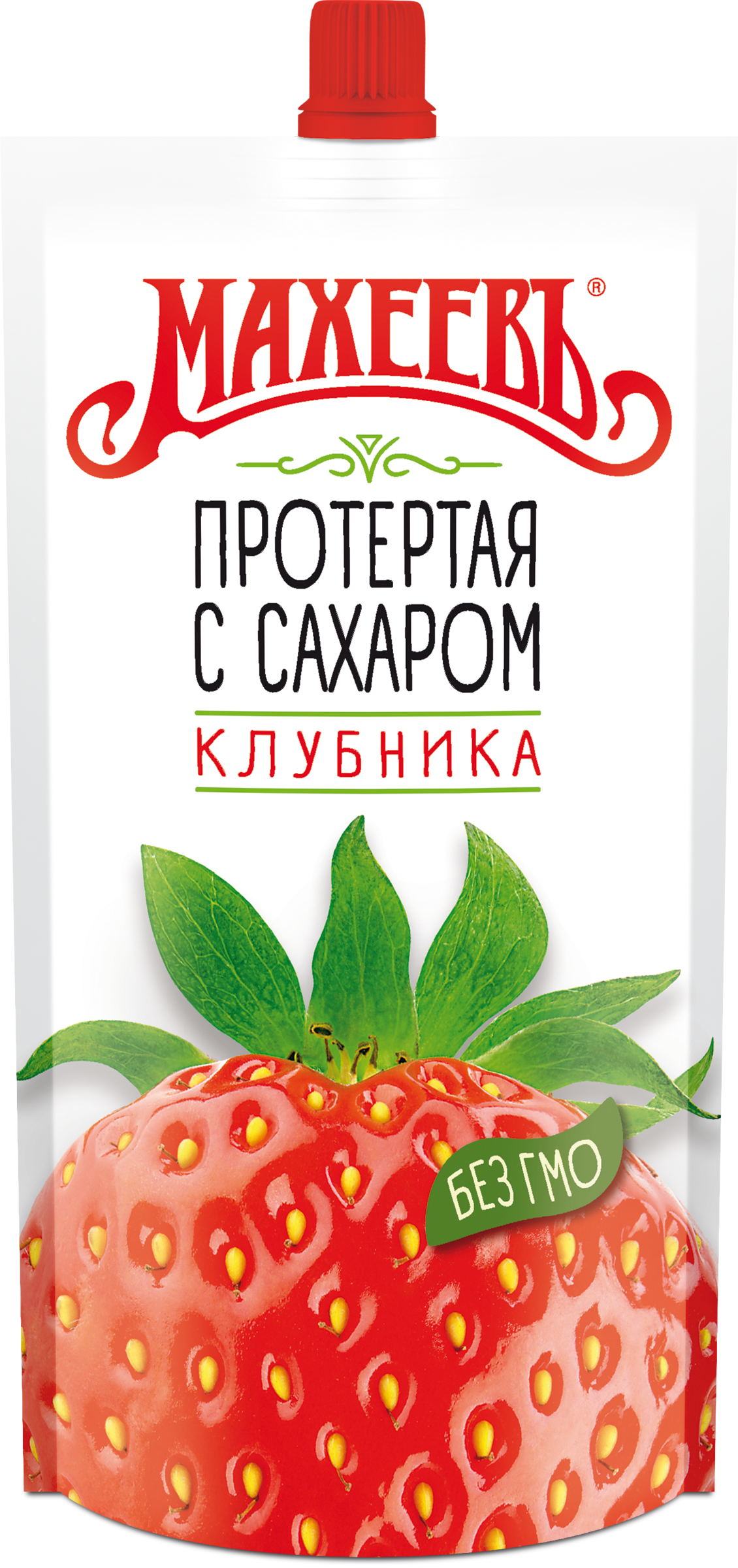 Изображение товара Клубника МАХЕЕВЪ протертая с сахаром, 300г