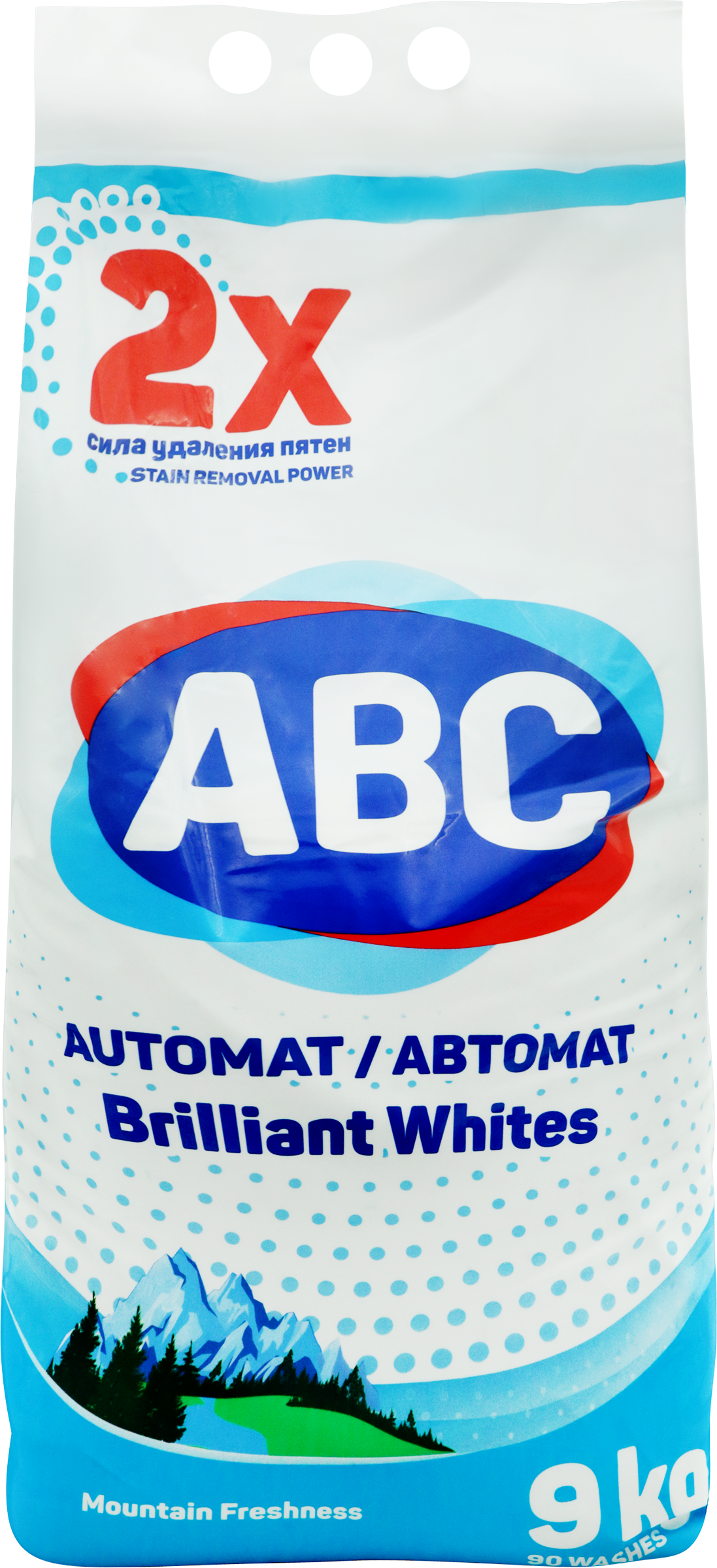 Изображение товара Стиральный порошок ABC Горная свежесть 9кг - Для стирки белья