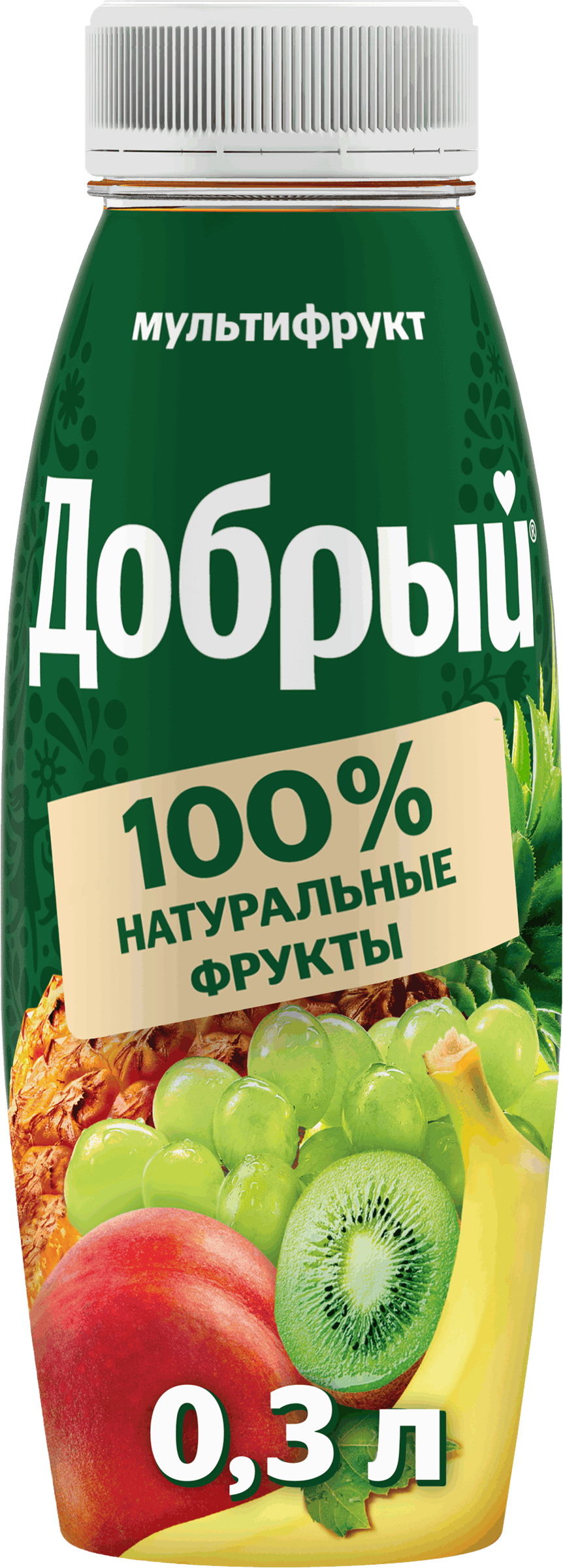 Изображение товара Нектар ДОБРЫЙ Мультифрукт, обогащенный провитамином А, 0.3л