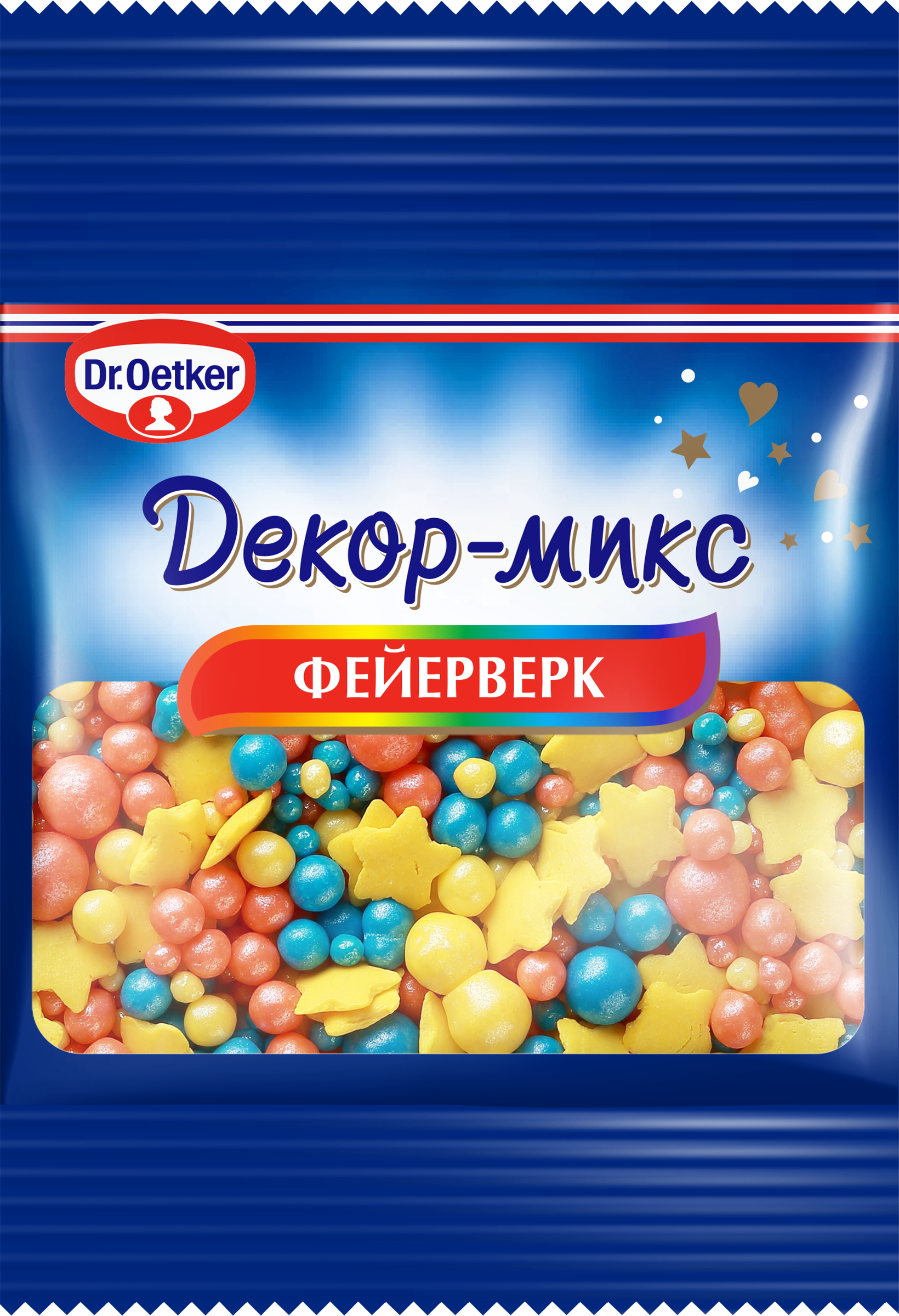 Изображение товара Посыпка кондитерская DR.OETKER Декор-микс Фейерверк 10г яркое украшение выпечки