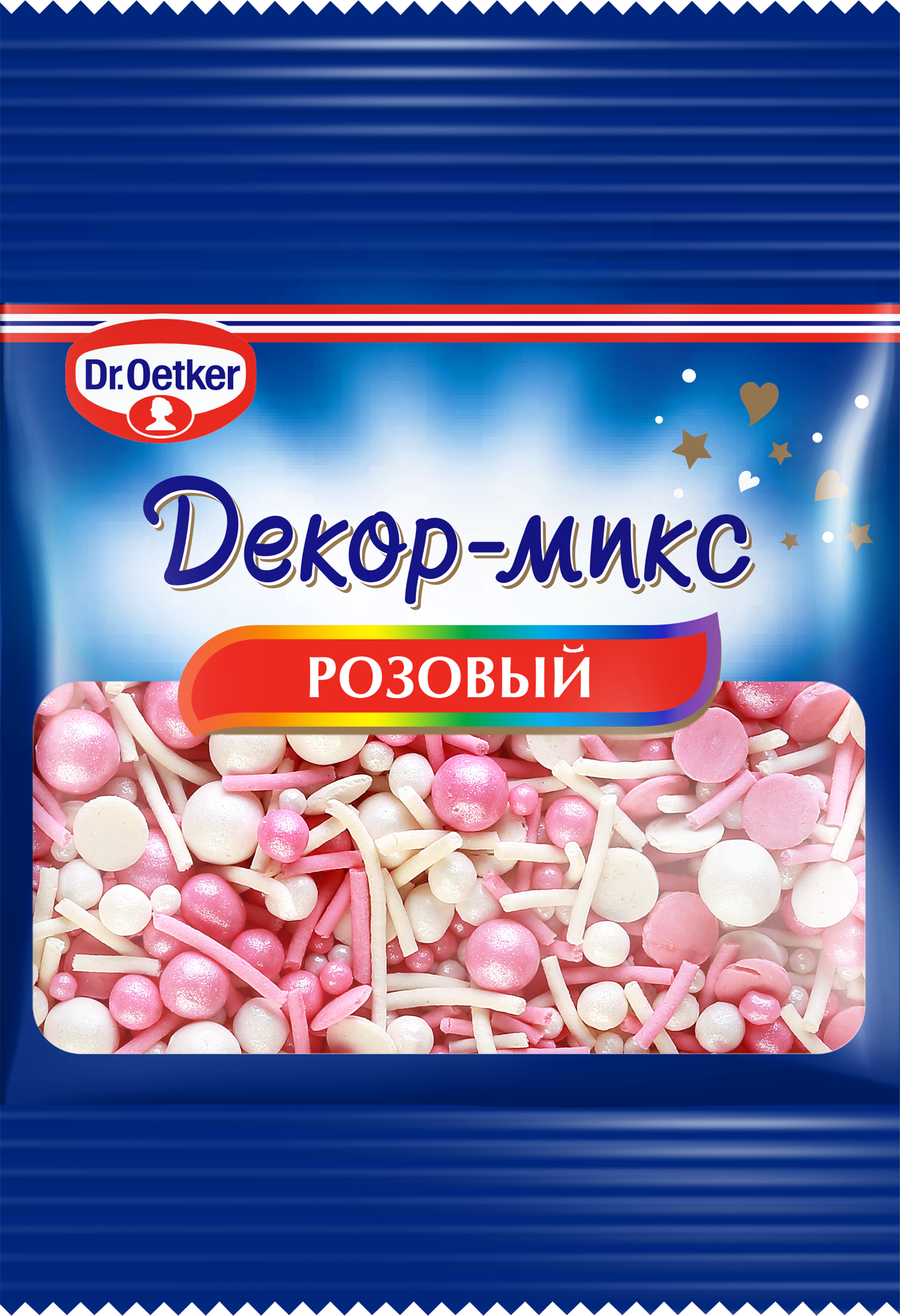 Изображение товара Посыпка кондитерская DR.OETKER Декор-микс розовый 10г для украшения выпечки