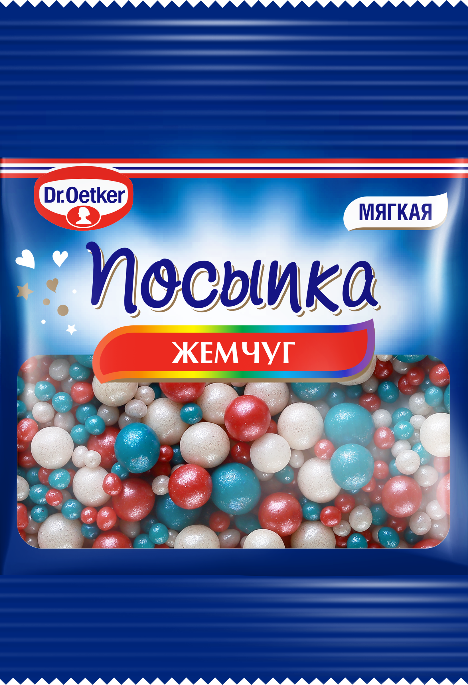Изображение товара Цветная кондитерская посыпка DR.BAKERS Жемчуг 10г для украшения выпечки
