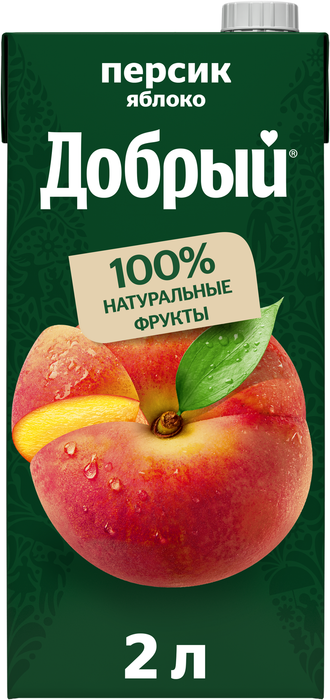 Изображение товара Напиток сокосодержащий ДОБРЫЙ Яблоко, персик 2л