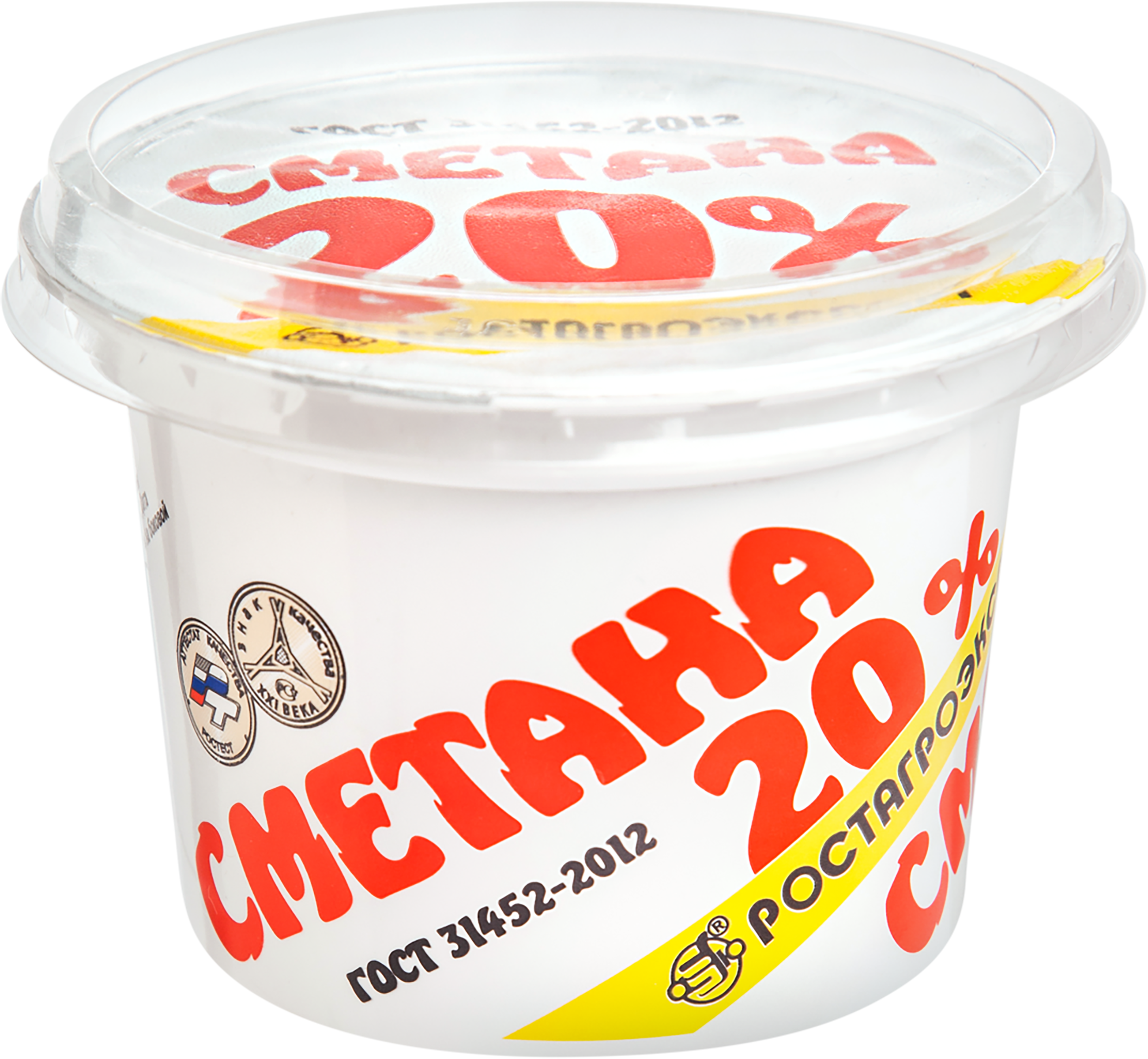 Изображение товара Сметана РОСТАГРОЭКСПОРТ 20%, без змж, 180г