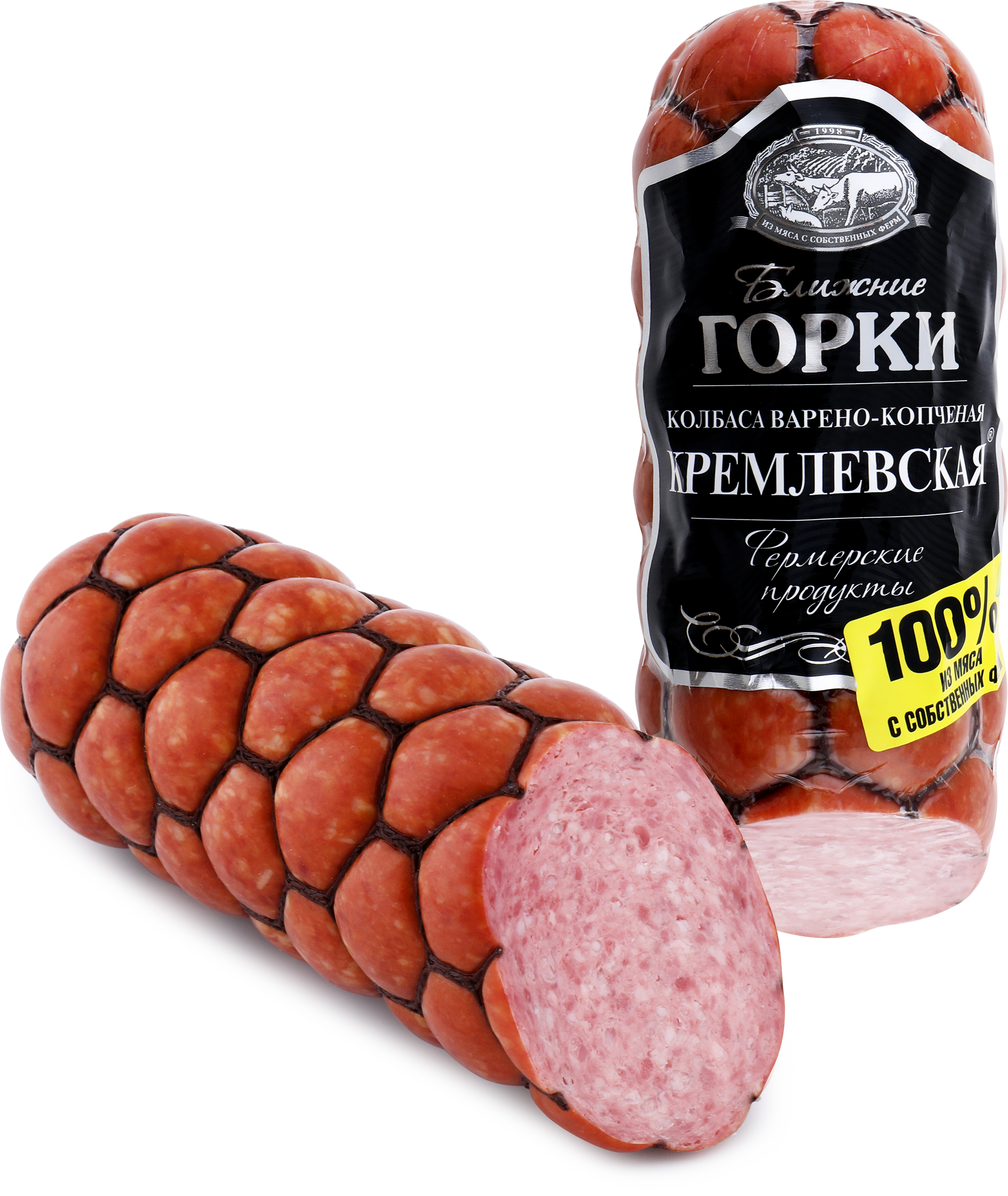 Изображение товара Колбаса копчено-вареная БЛИЖНИЕ ГОРКИ Кремлевская, 350г