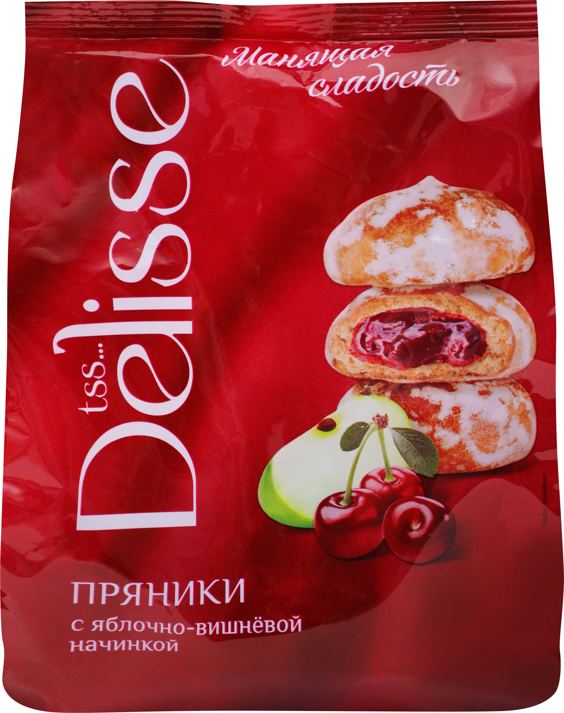 Изображение товара Пряники DELISSE с яблочно-вишневой начинкой, 300г