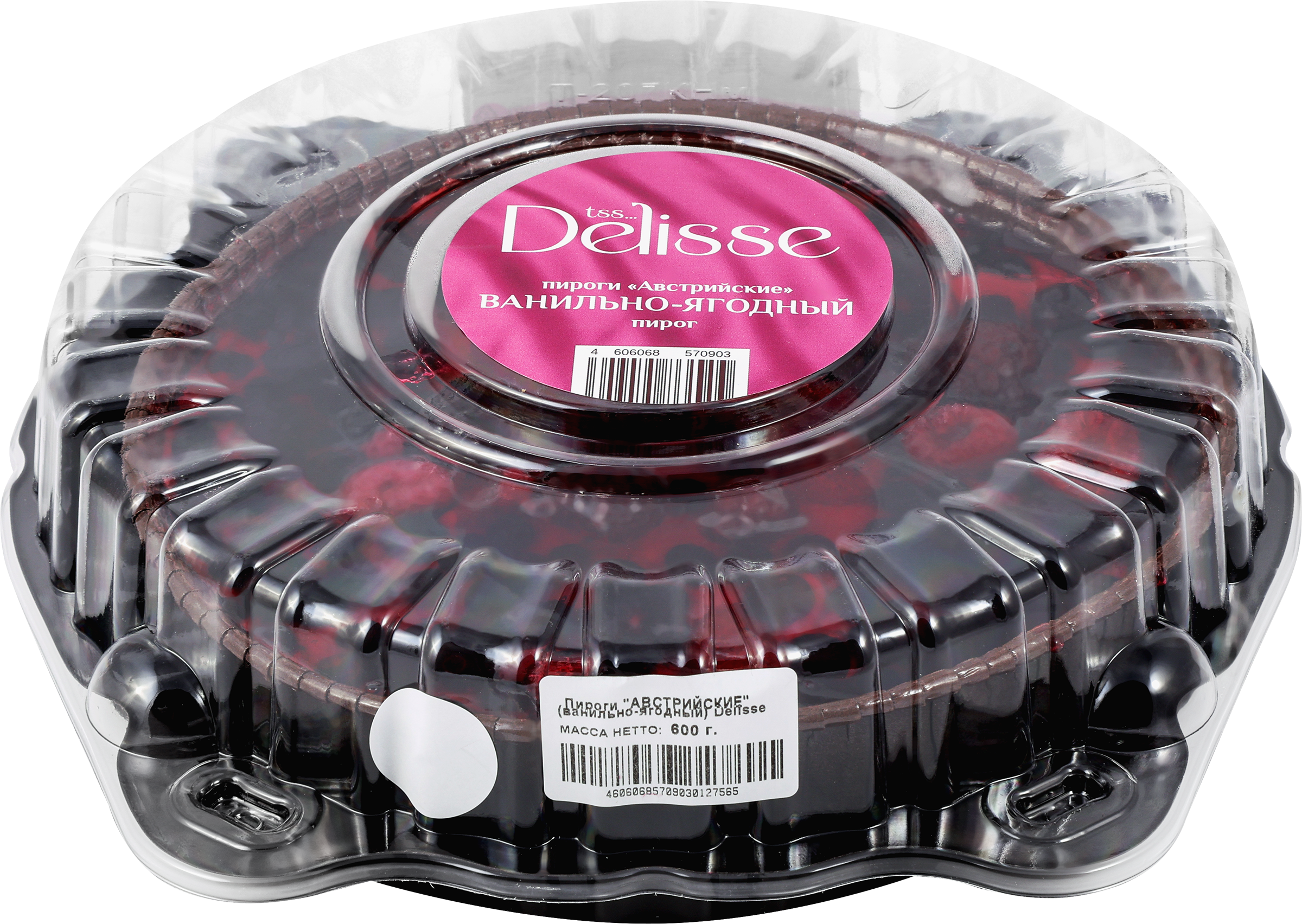 Изображение товара Пирог DELISSE Австрийский ванильно-ягодный 600г с ягодной начинкой