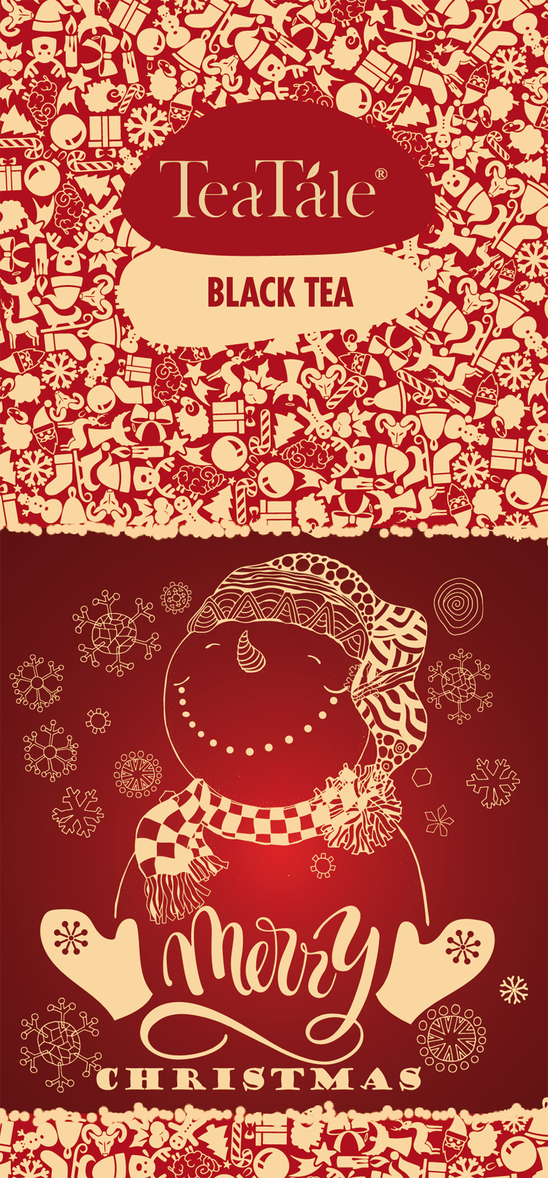 Изображение товара Чай черный TEATALE Мелодия Рождества Снеговик, листовой, 50г