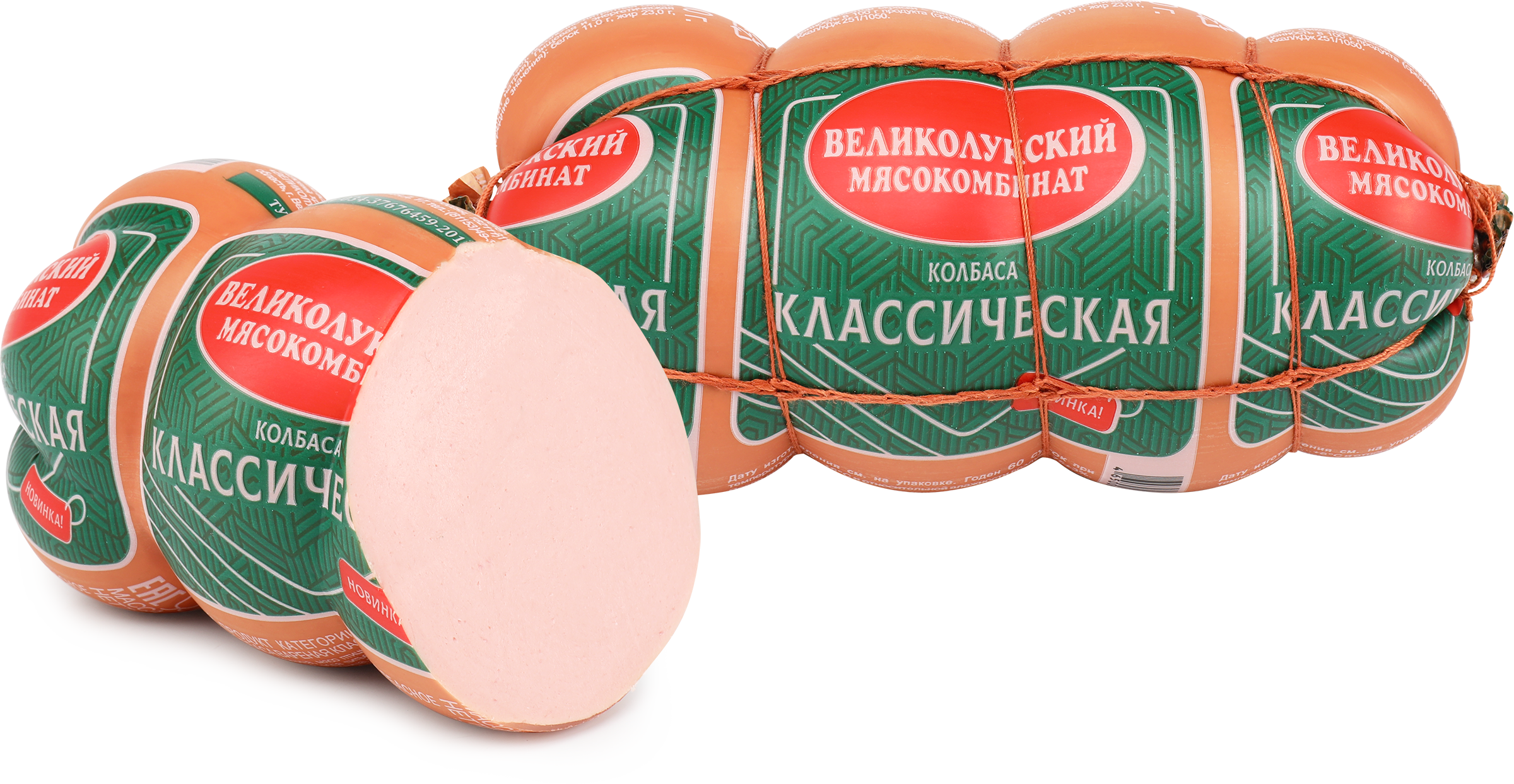 Изображение товара Колбаса вареная МК ВЕЛИКОЛУКСКИЙ Классическая 500г натуральная