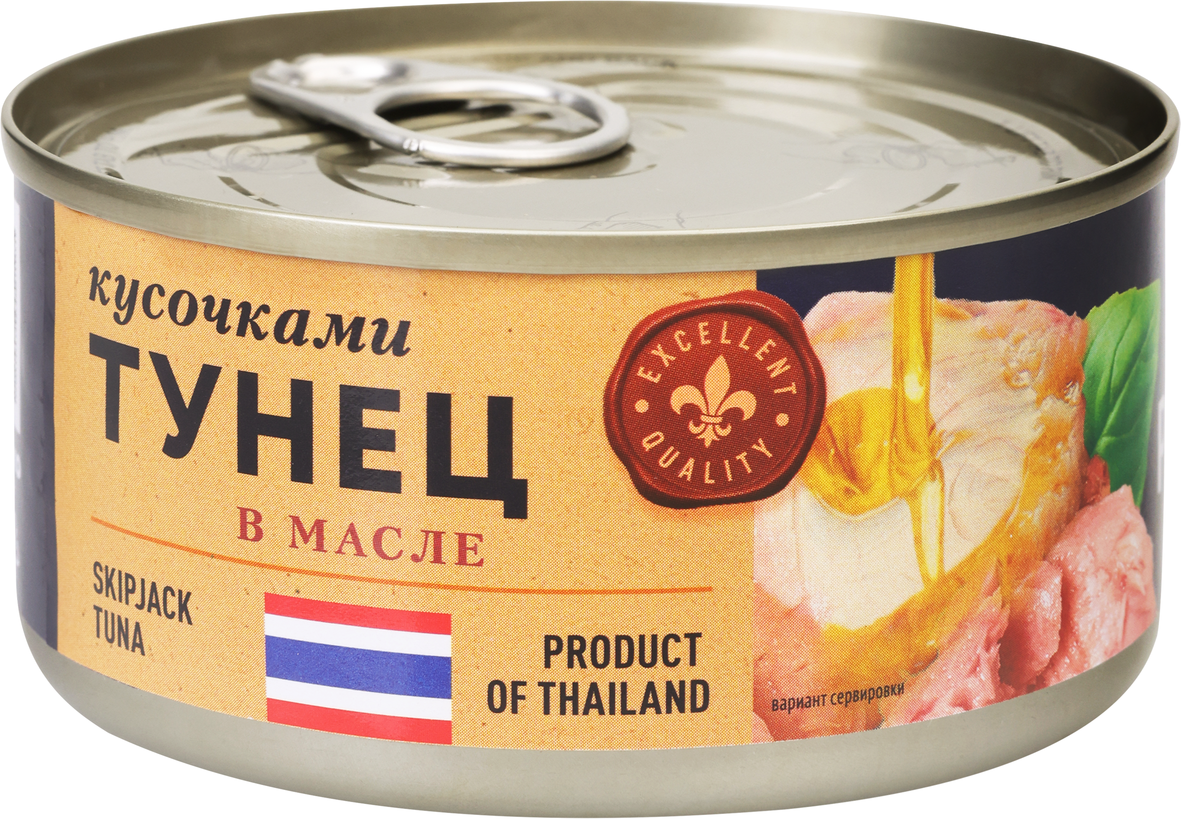 Изображение товара Тунец PREMIUM CLUB в масле кусочки 185г консервированный продукт