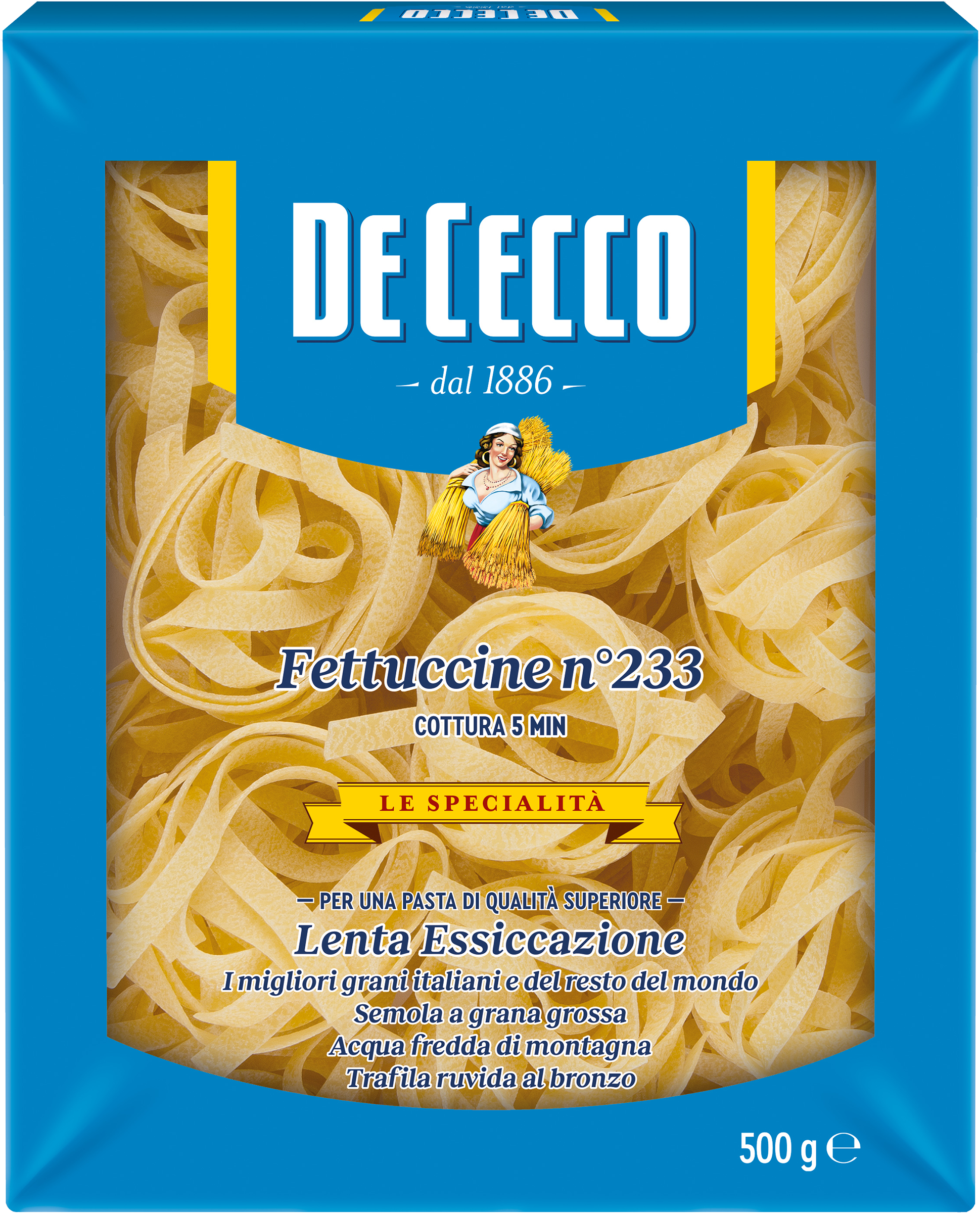 Изображение товара Макароны DE CECCO Феттуччини №233, 500г