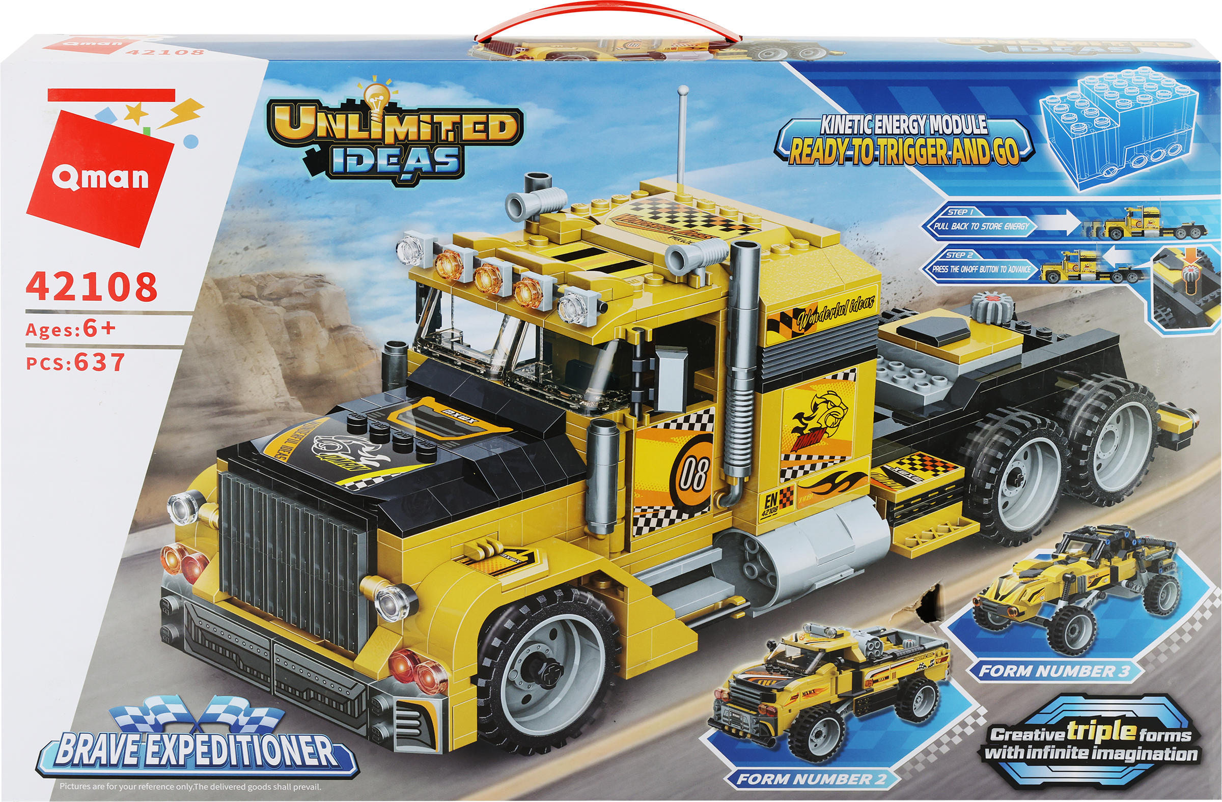 Изображение товара Конструктор Транспорт 637 деталей для развития логики и моторики