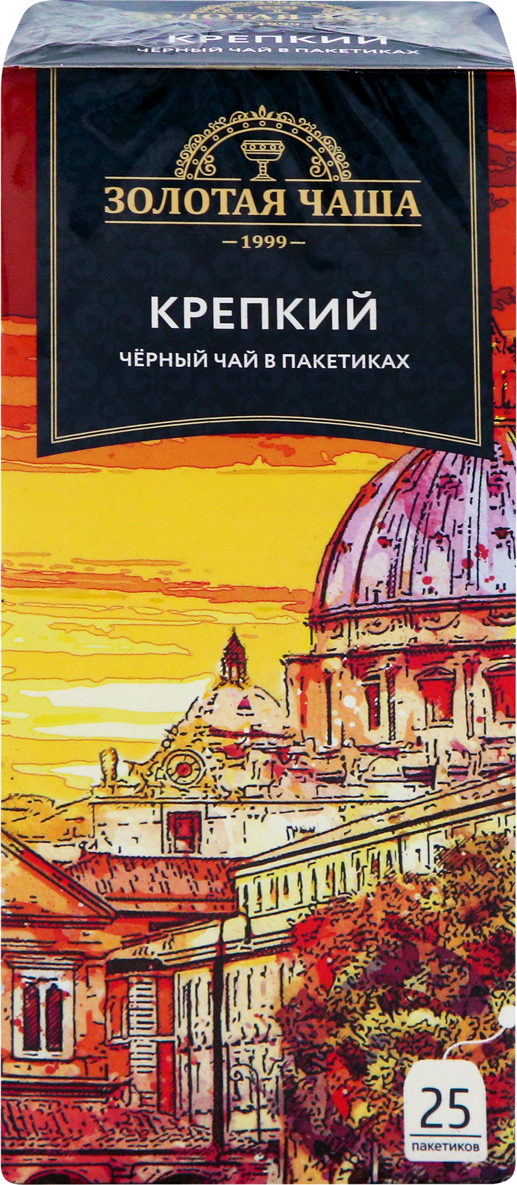 Изображение товара Чай черный ЗОЛОТАЯ ЧАША Крепкий байховый, 25пак