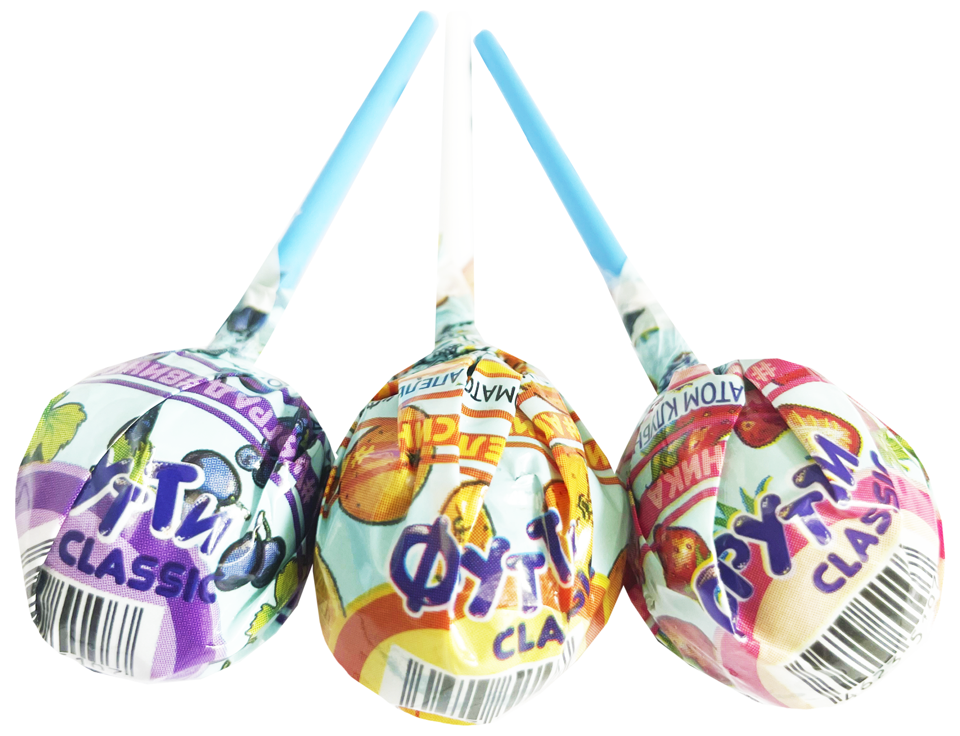 Изображение товара Карамель леденцовая ФРУТТИ Classiс с ароматом клубники, винограда, груши, апельсина, 12г