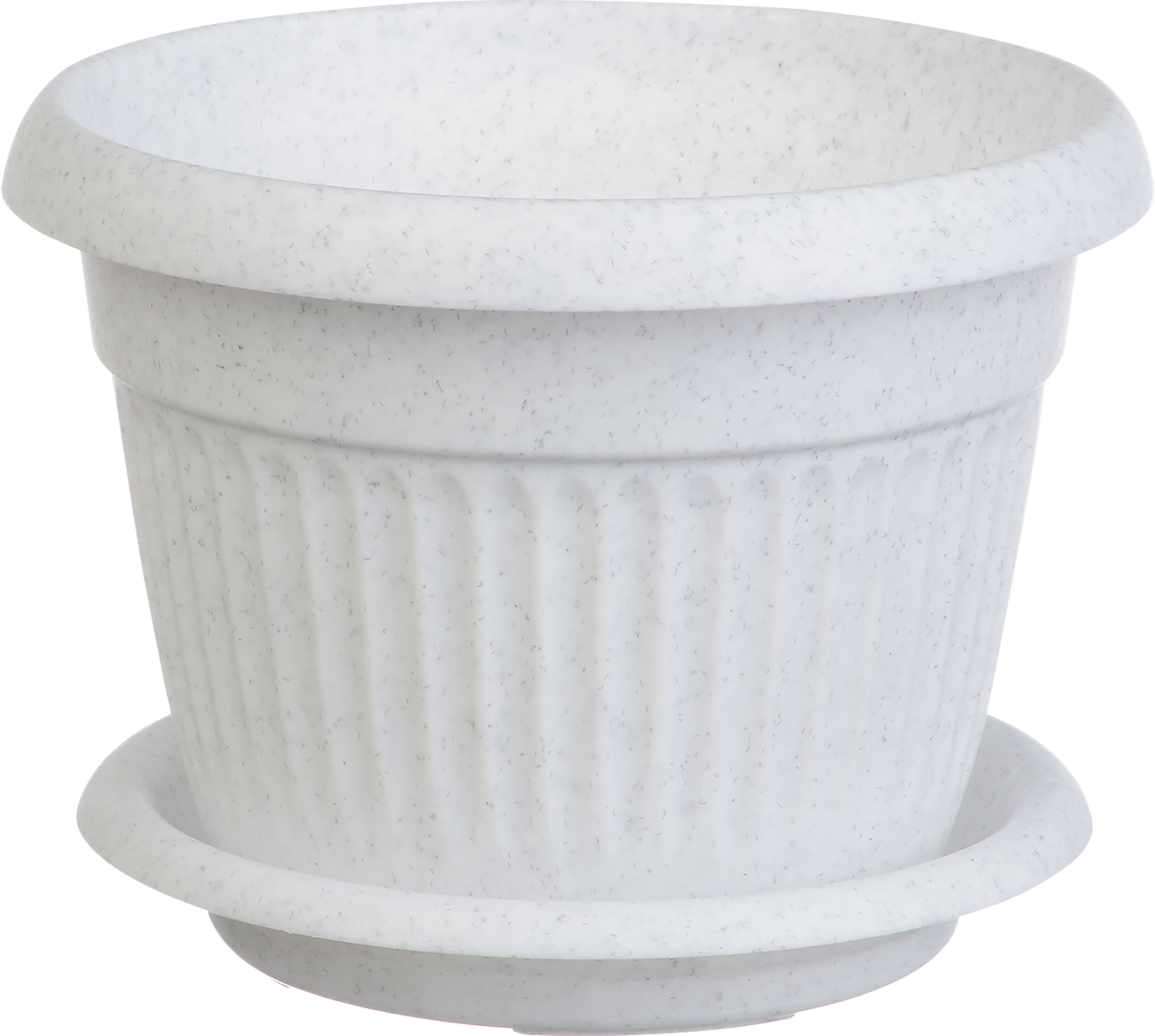 Изображение товара Кашпо для растений IDEA Ливия 24 см мраморное с поддоном