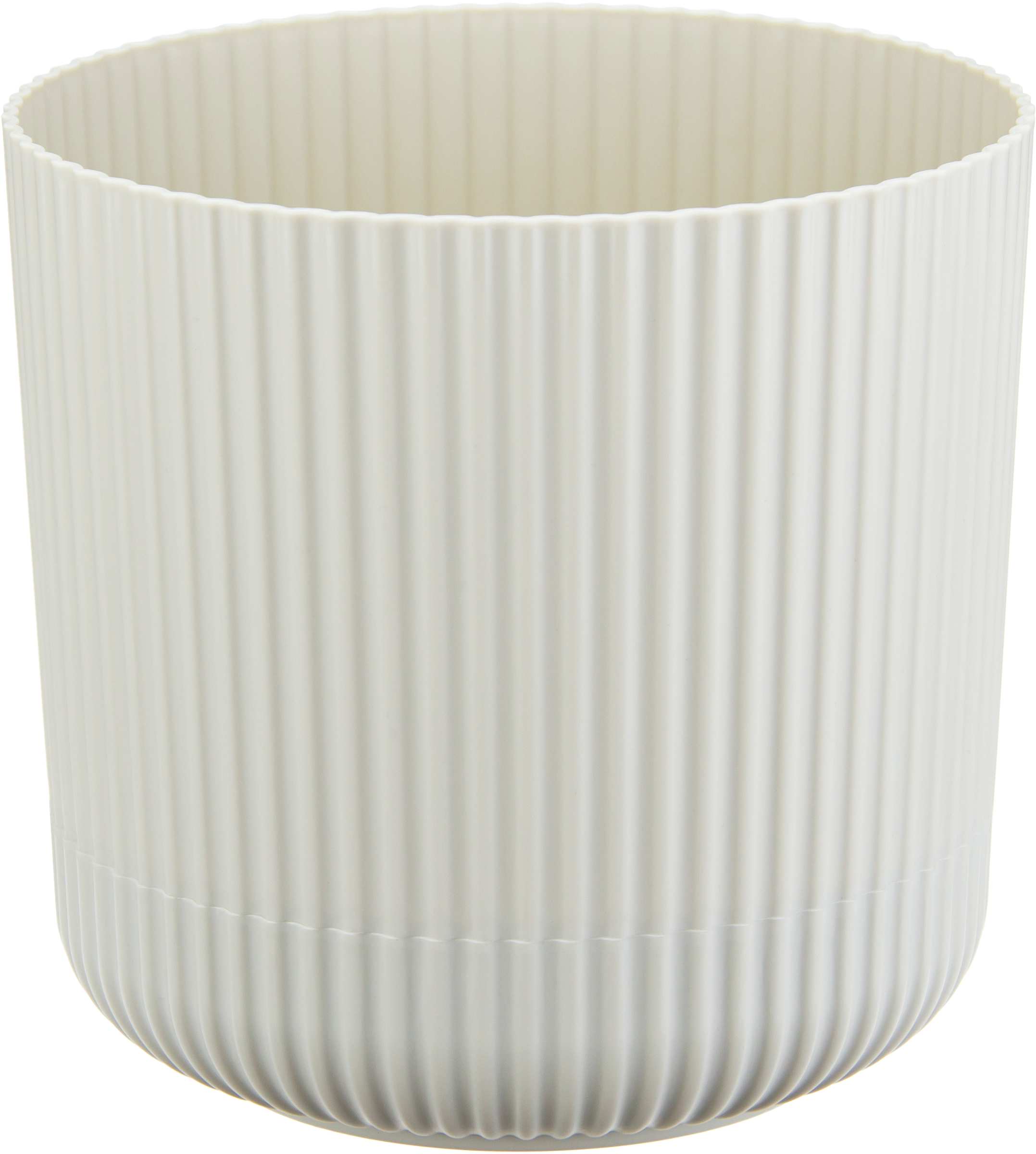 Изображение товара Кашпо для растений с поддоном IDEA Вельвет d=18см белый