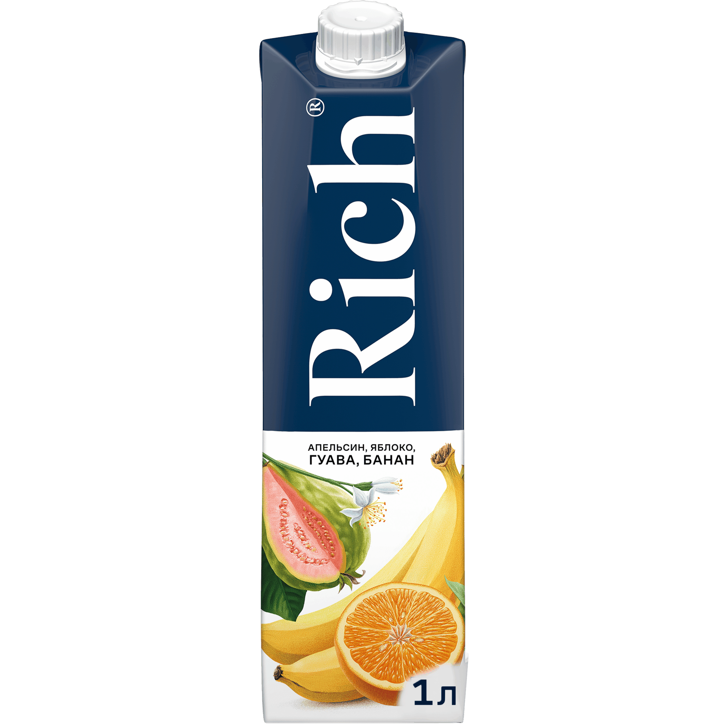 Изображение товара Нектар RICH Тропические фрукты 1л - натуральный напиток из фруктового пюре и сока