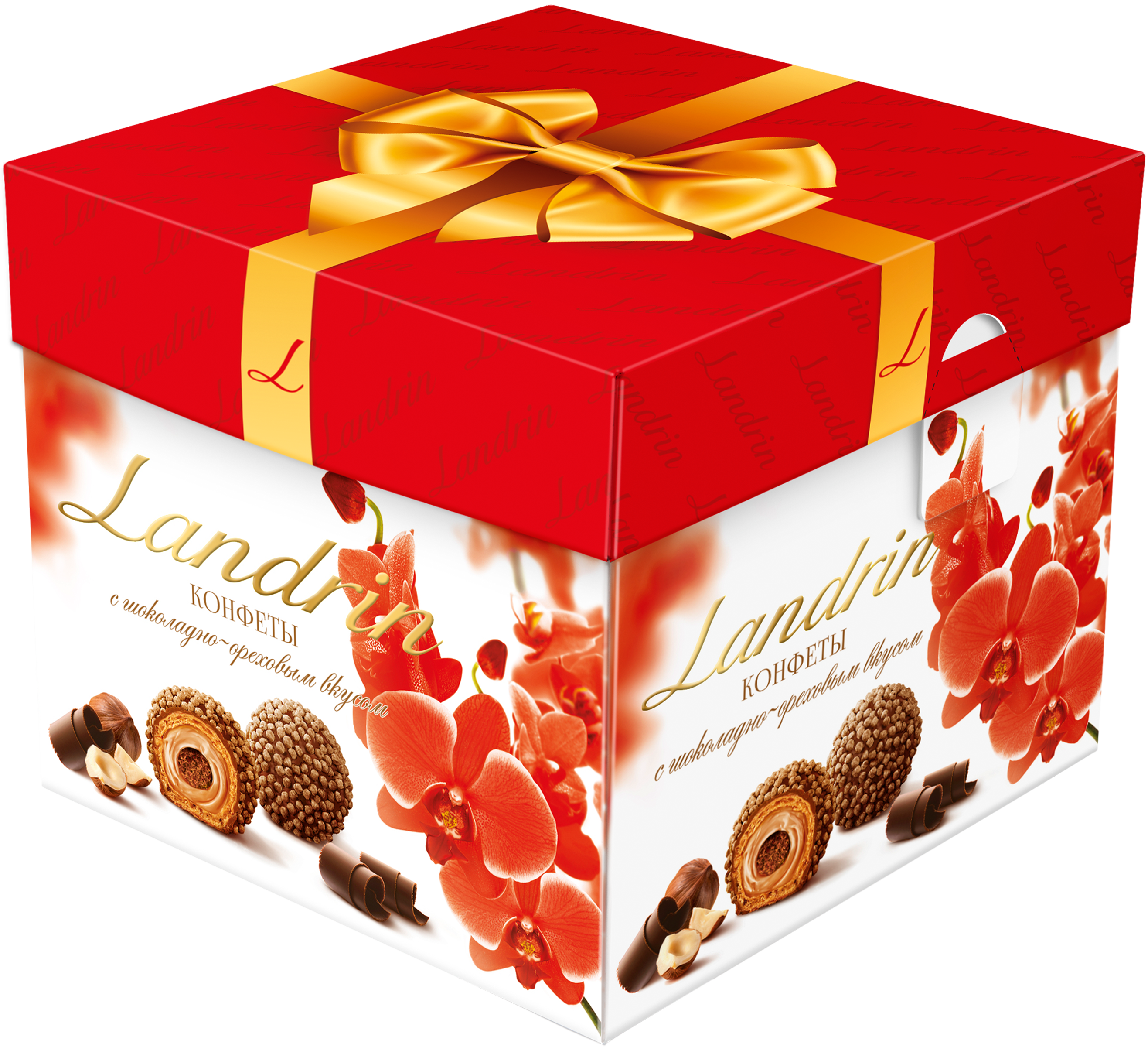 Изображение товара Конфеты LANDRIN с вафельным корпусом и начинкой с шоколадно-ореховым вкусом, 120г