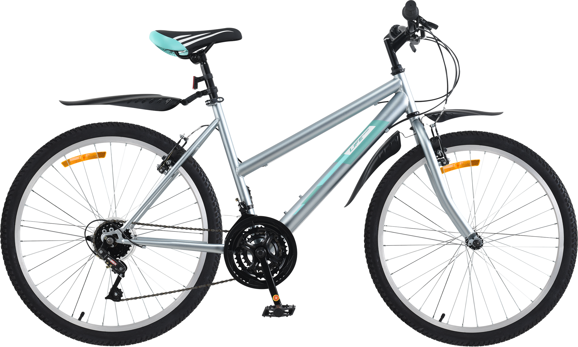 Изображение товара Life 26\" 18 скоростей серо-бирюзовый - велосипед ACTIWELL