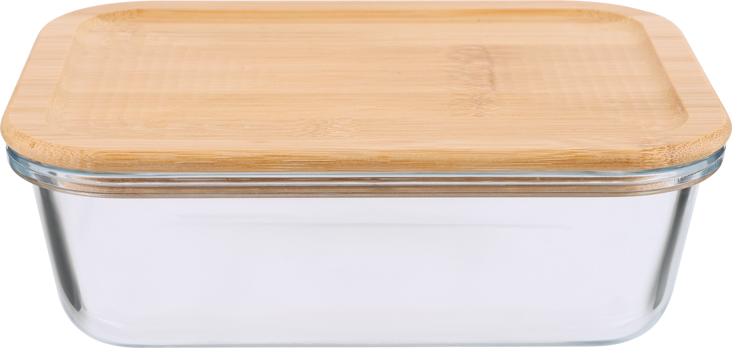 Изображение товара Контейнер HOMECLUB 1 л с крышкой, бамбук, боросиликатное стекло
