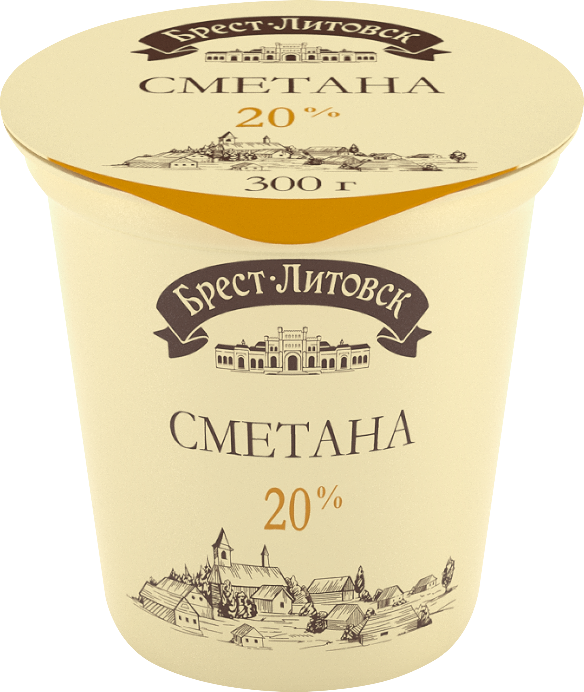 Изображение товара Сметана БРЕСТ-ЛИТОВСК 20% натуральная 300г без змж