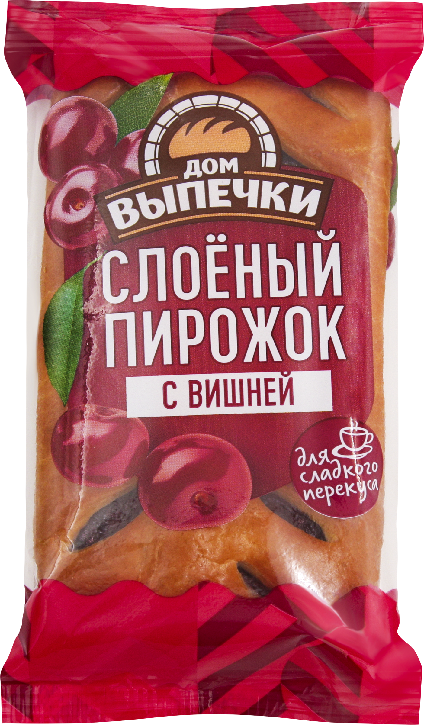 Изображение товара Пирожок слоеный ДОМ ВЫПЕЧКИ с вишней, 70г