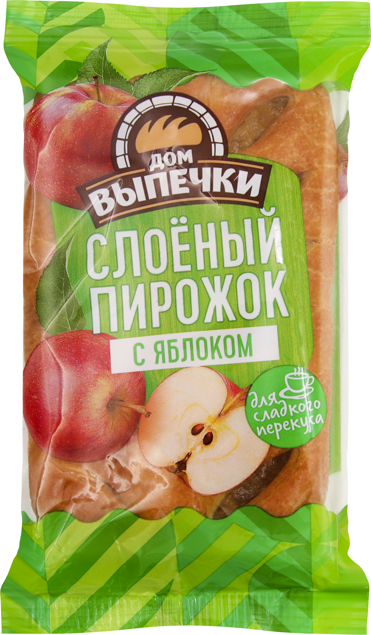 Изображение товара Пирожок слоеный ДОМ ВЫПЕЧКИ с яблоком, 70г