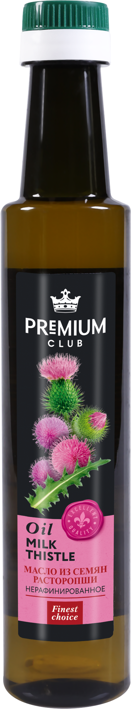 Изображение товара Масло расторопши PREMIUM CLUB нерафинированное 250мл натуральный продукт для здоровья