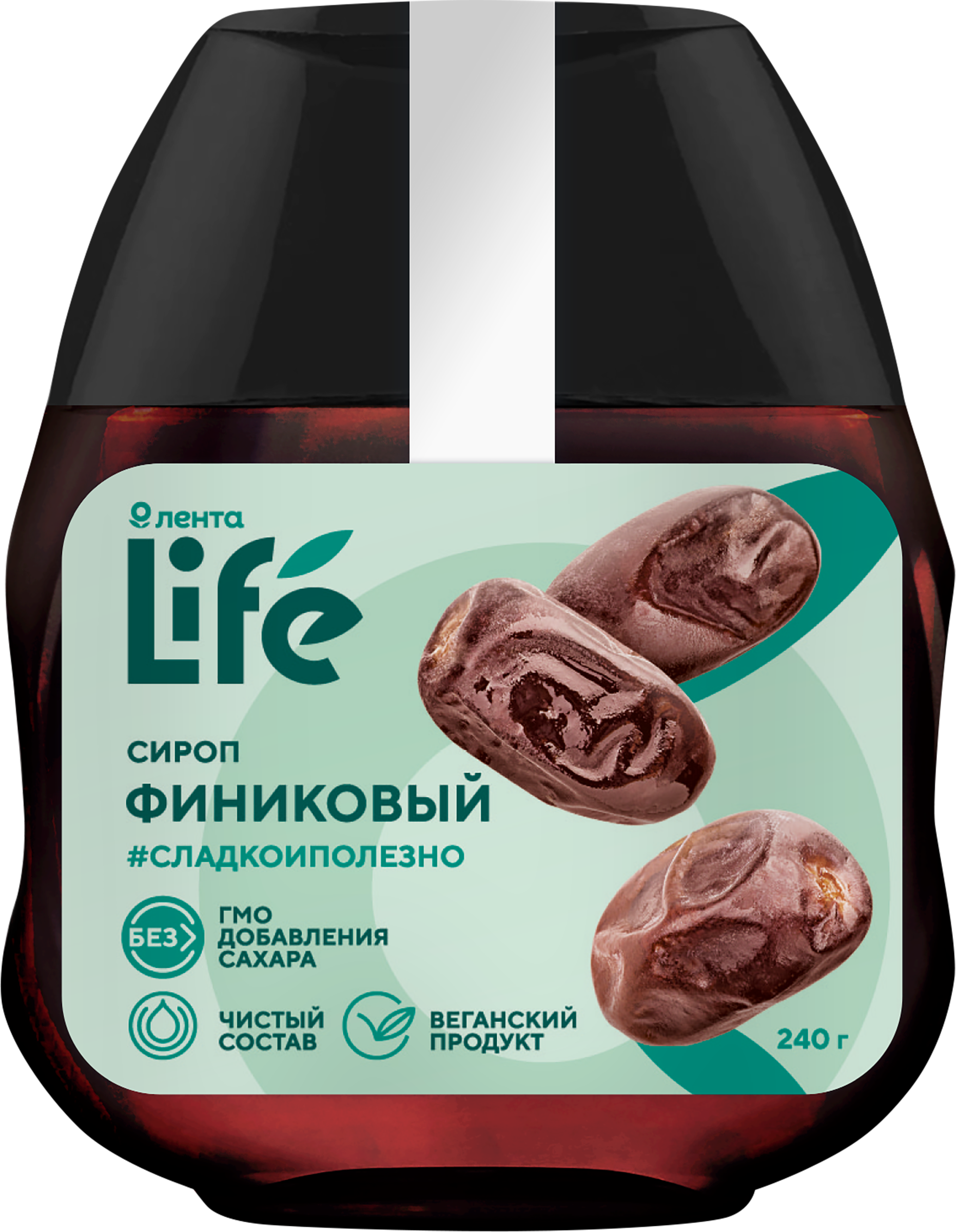 Изображение товара Сироп ЛЕНТА LIFE Финиковый 240г натуральный заменитель сахара