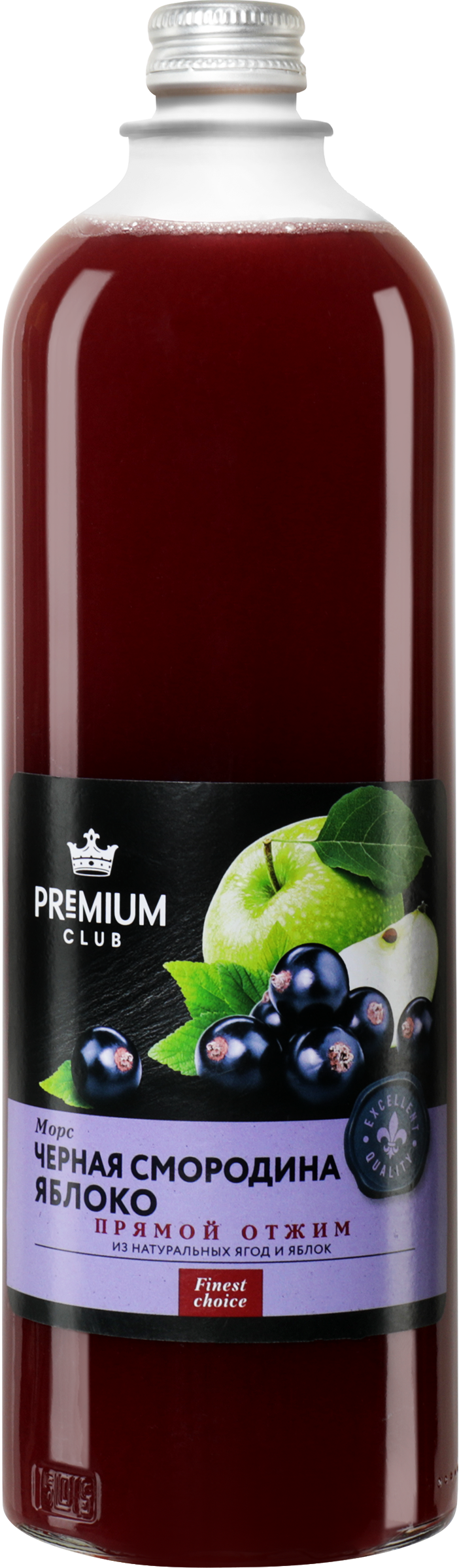 Изображение товара Морс PREMIUM CLUB Черносмородиново-яблочный 1л натуральный напиток