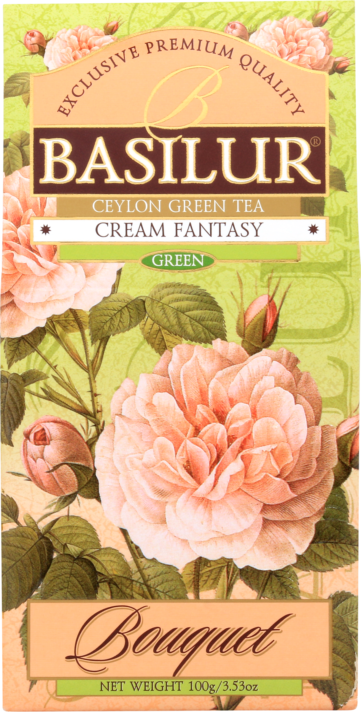 Изображение товара Чай зеленый BASILUR Букет Кремовая фантазия, листовой, 100г