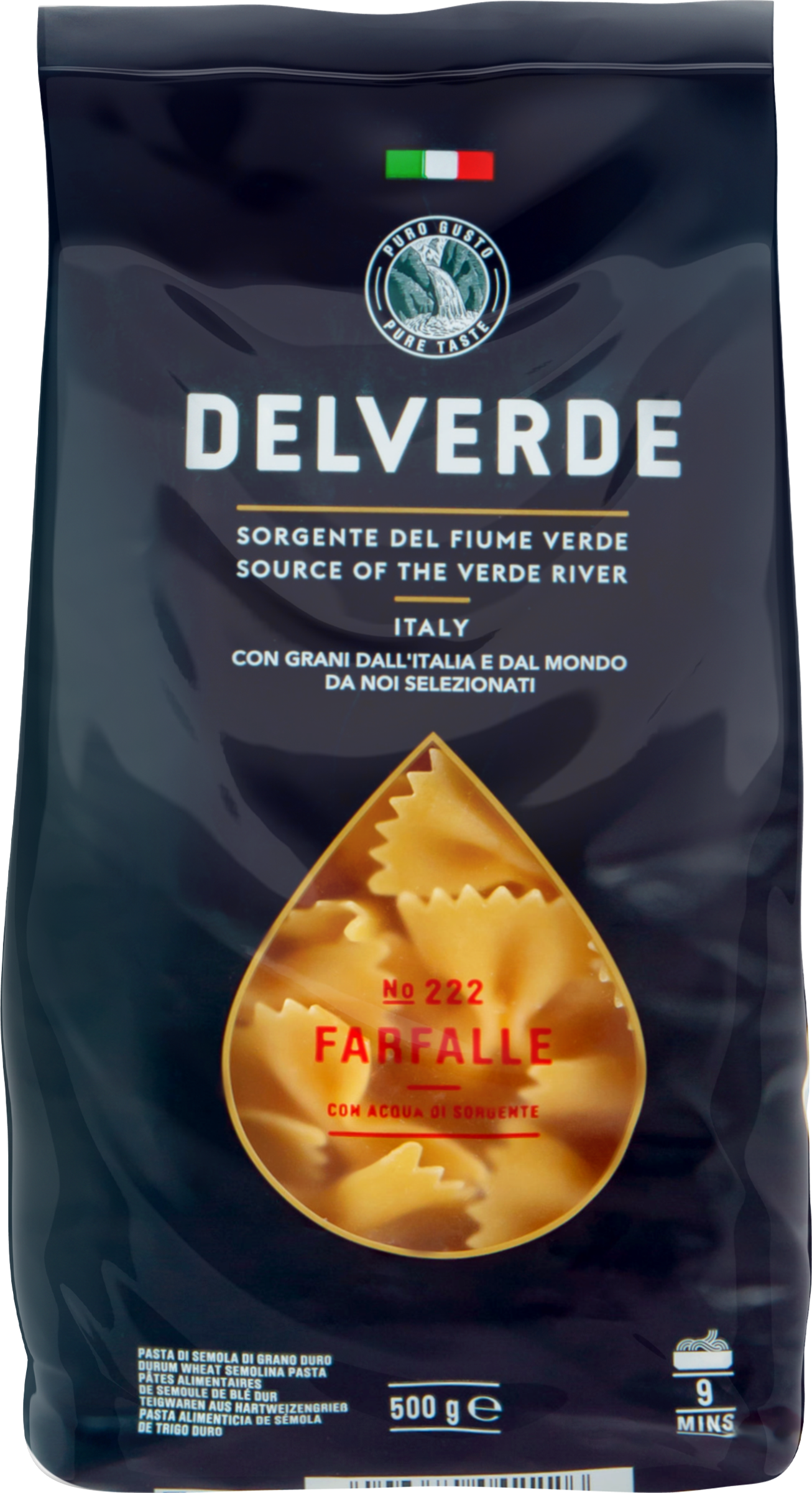 Изображение товара Макароны DELVERDE Фарфалле №222 500г из твердых сортов пшеницы