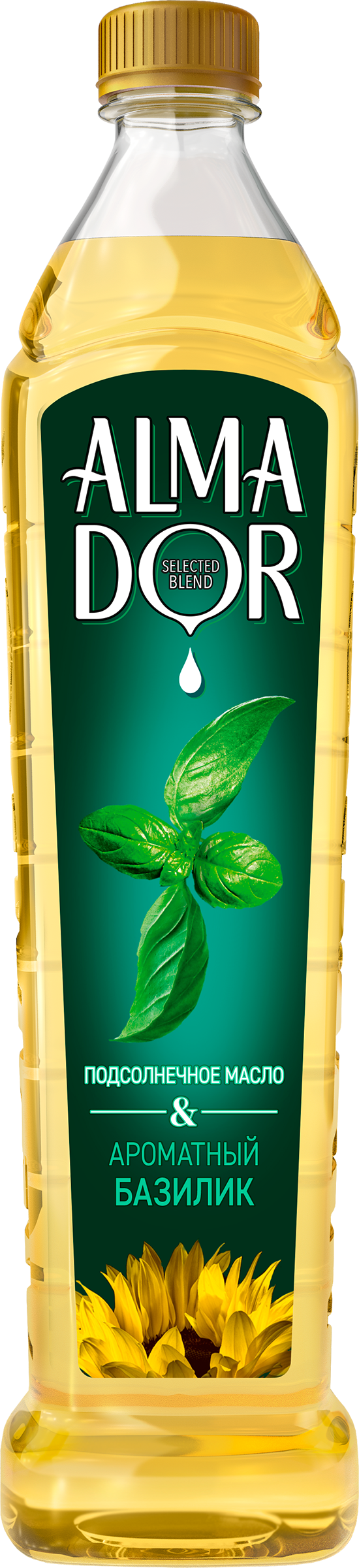 Изображение товара Масло подсолнечное ALMADOR с ароматом базилика, 750мл