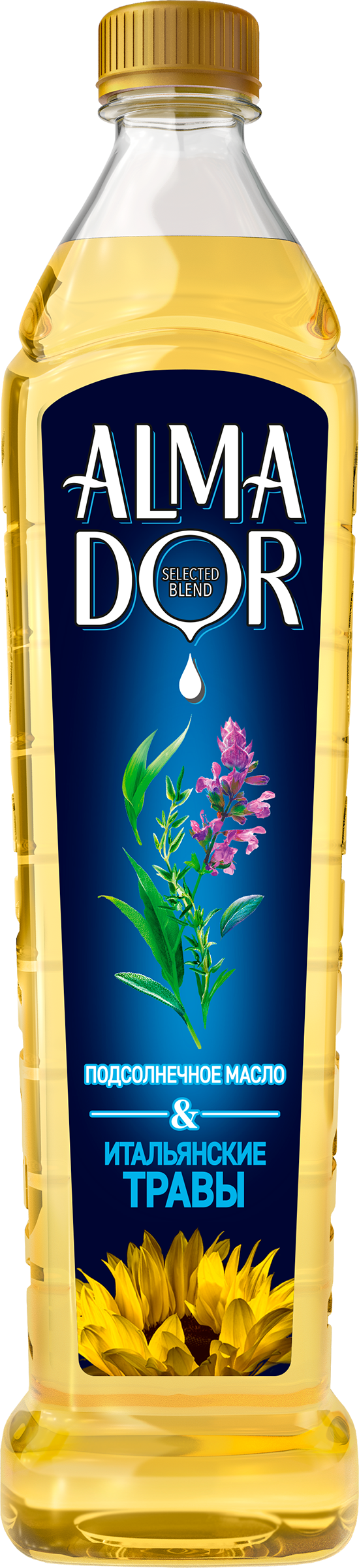 Изображение товара Масло подсолнечное ALMADOR с ароматом итальянских трав, 750мл