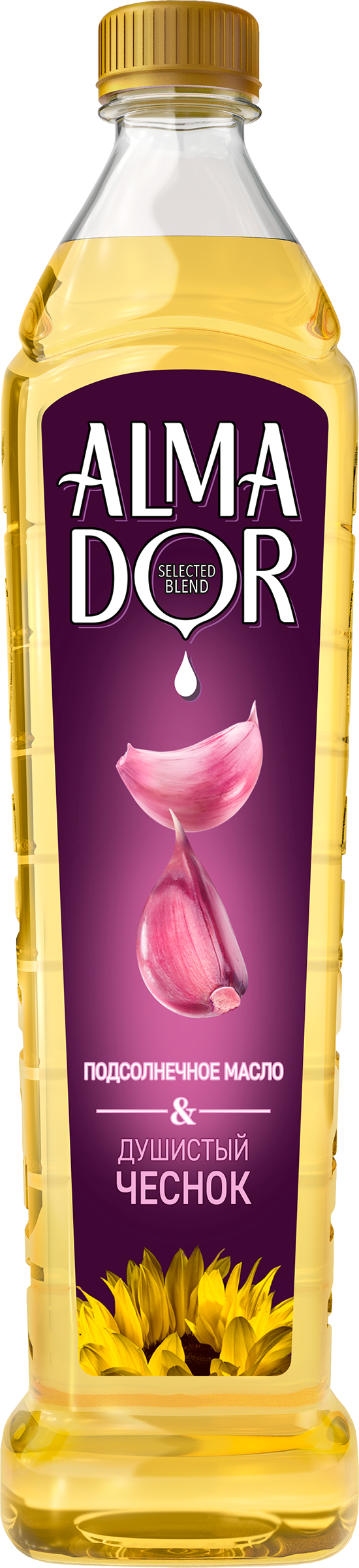 Изображение товара Масло подсолнечное ALMADOR с ароматом чеснока, 750мл