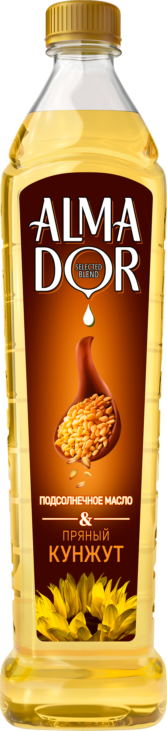 Изображение товара Масло подсолнечное ALMADOR со вкусом кунжута, 750мл