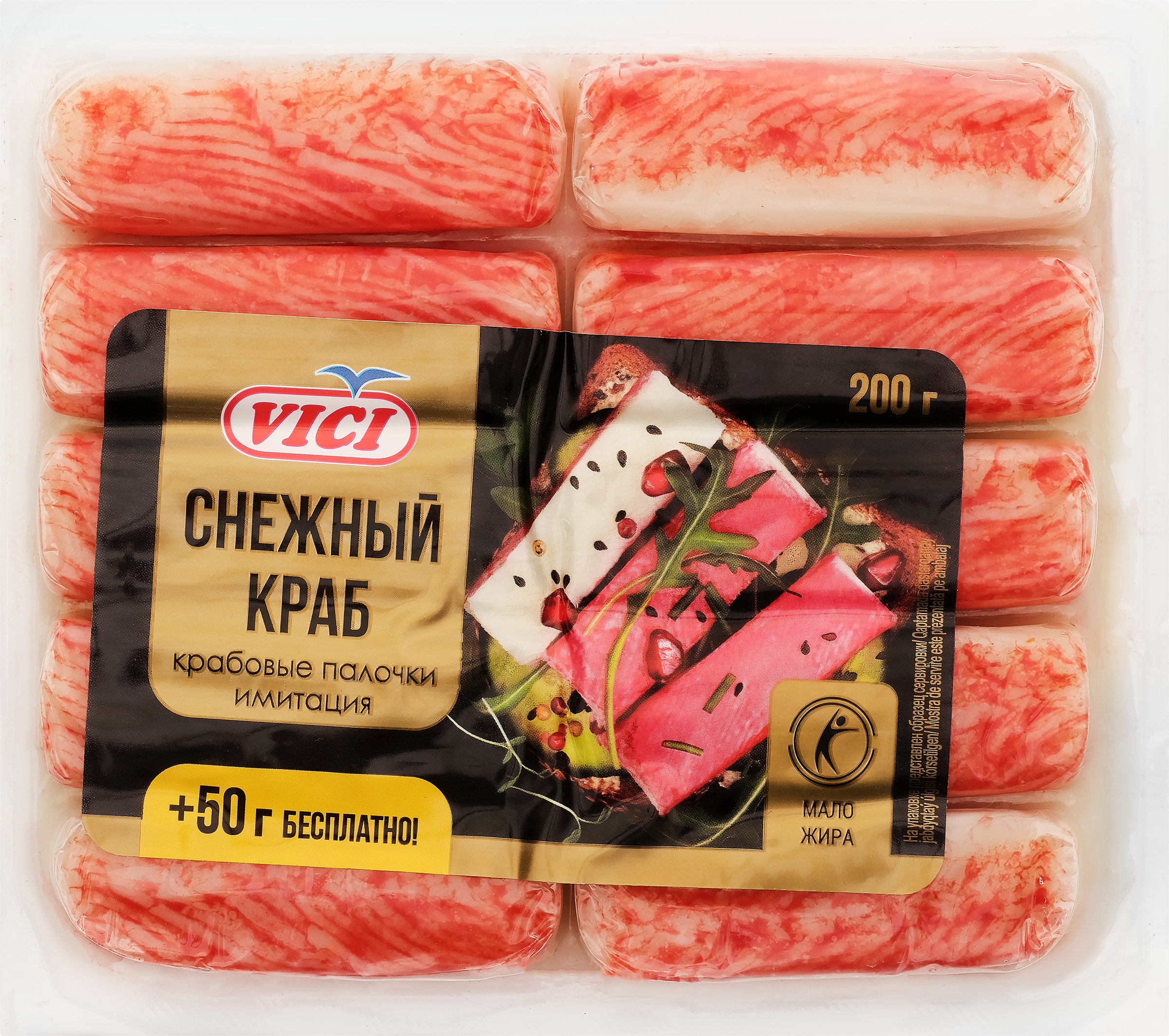 Изображение товара Крабовые палочки VICI Снежный краб (имитация), 250г