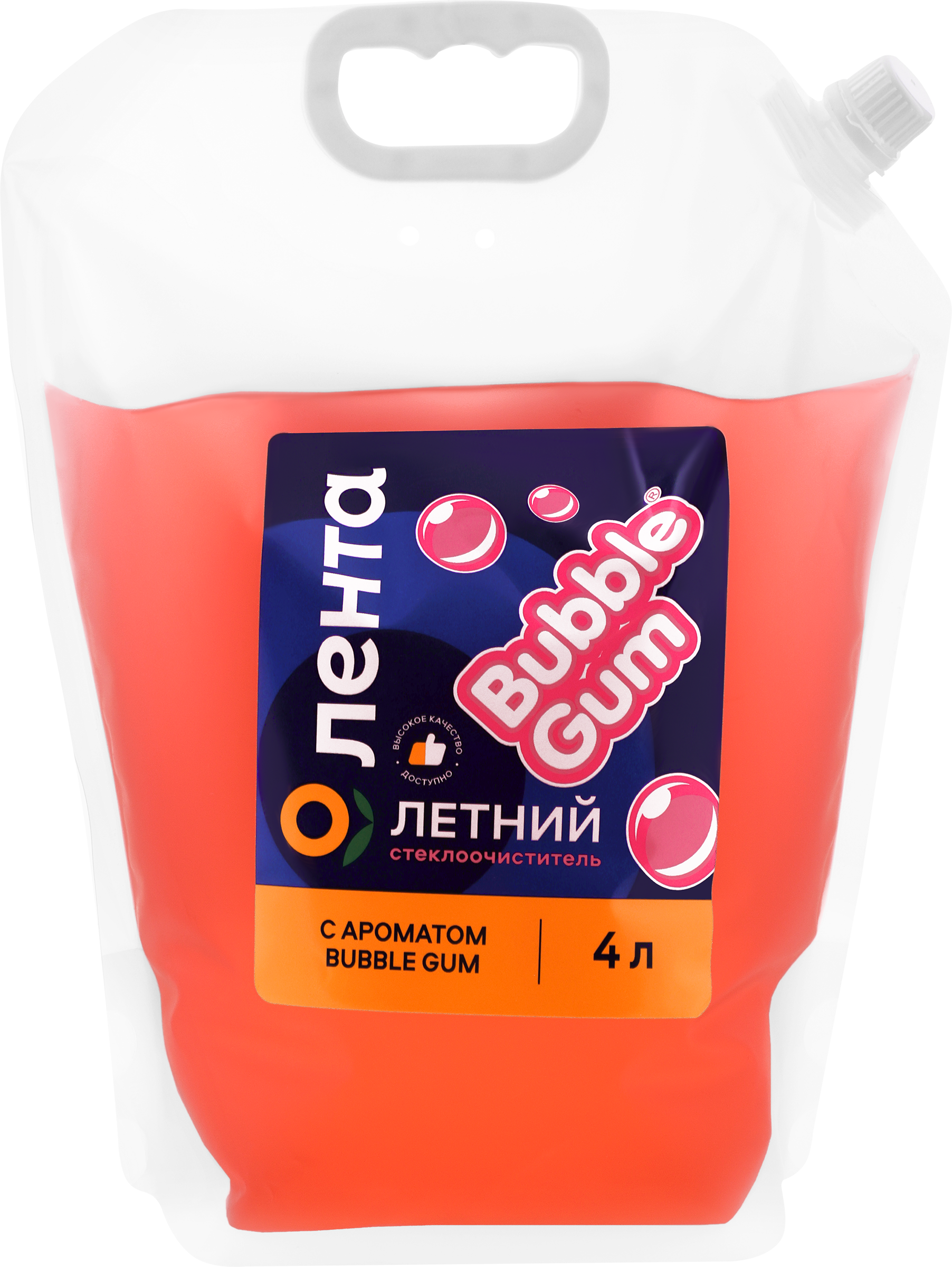 Изображение товара Стеклоочиститель летний ЛЕНТА Bubble Gum, 4л для чистых стекол авто