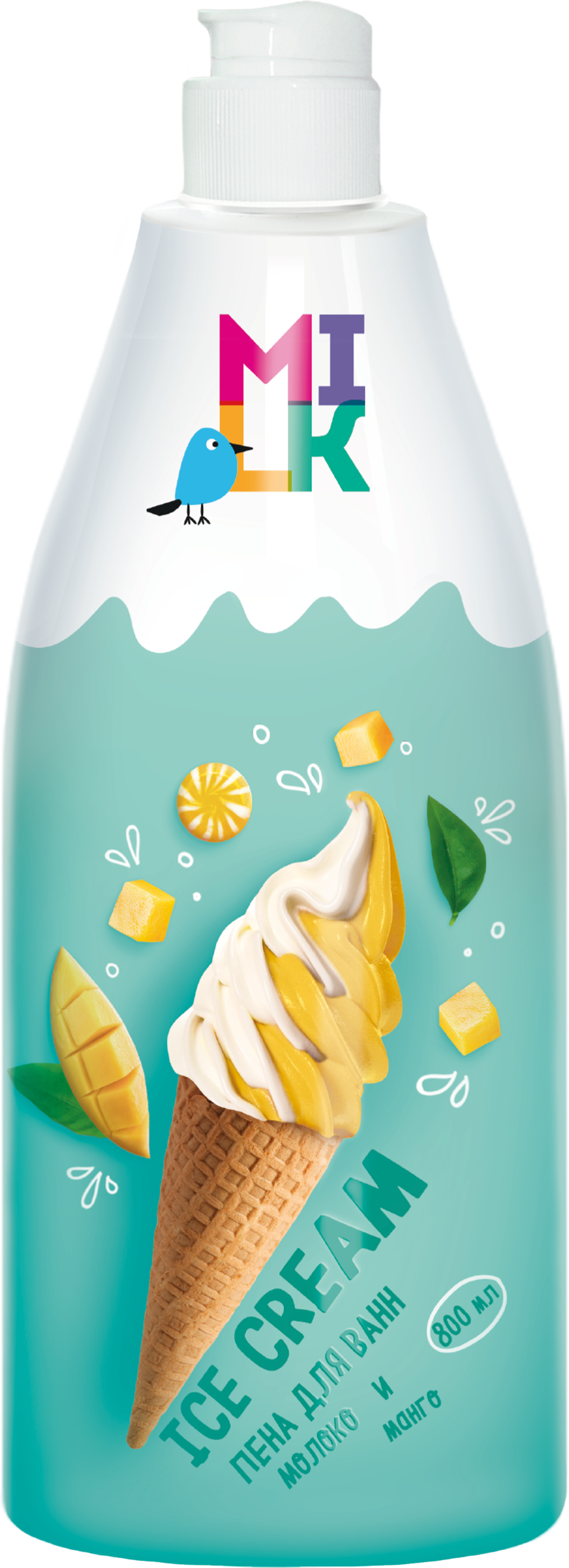 Изображение товара Пена для ванн MILK Молоко и манго 800мл натуральный уход и аромат