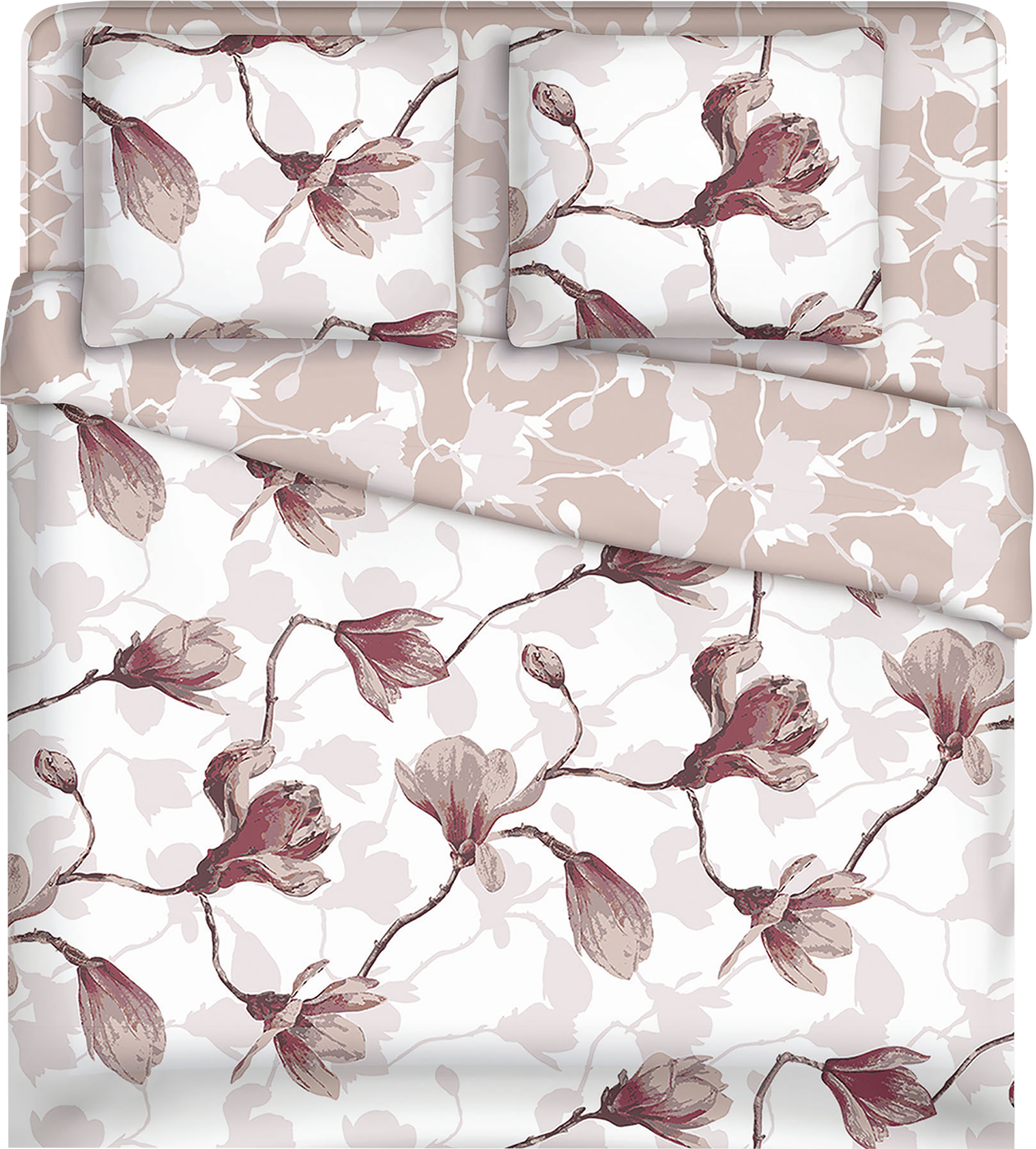 Изображение товара Комплект постельного белья Евро HOMECLUB Amelia хлопок с принтом 120 г/м2