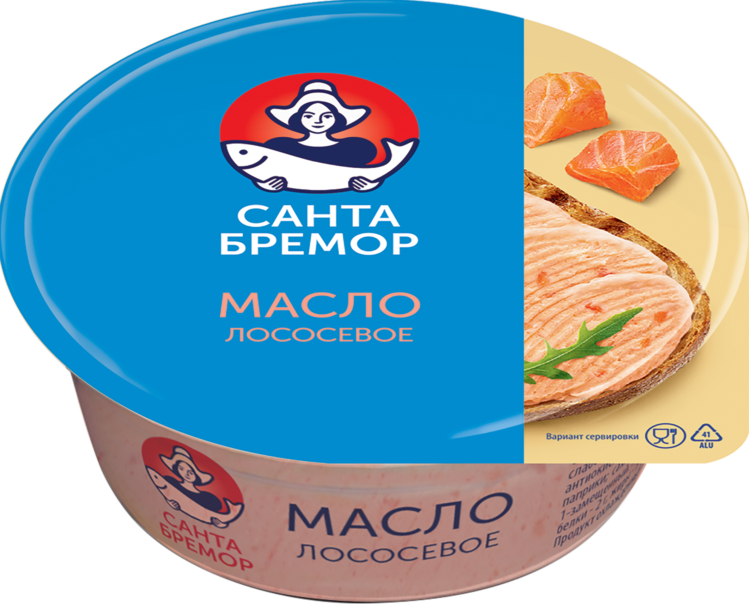 Изображение товара Масло лососевое САНТА БРЕМОР Бутербродное, 100г