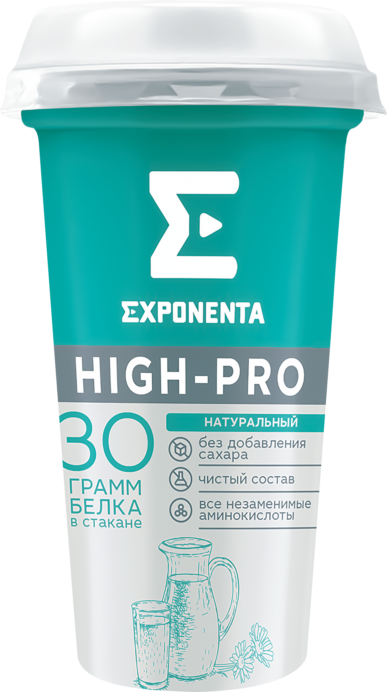 Изображение товара Напиток кисломолочный EXPONENTA High-Pro обезжиренный с высоким 
содержанием белка, без змж, 250г