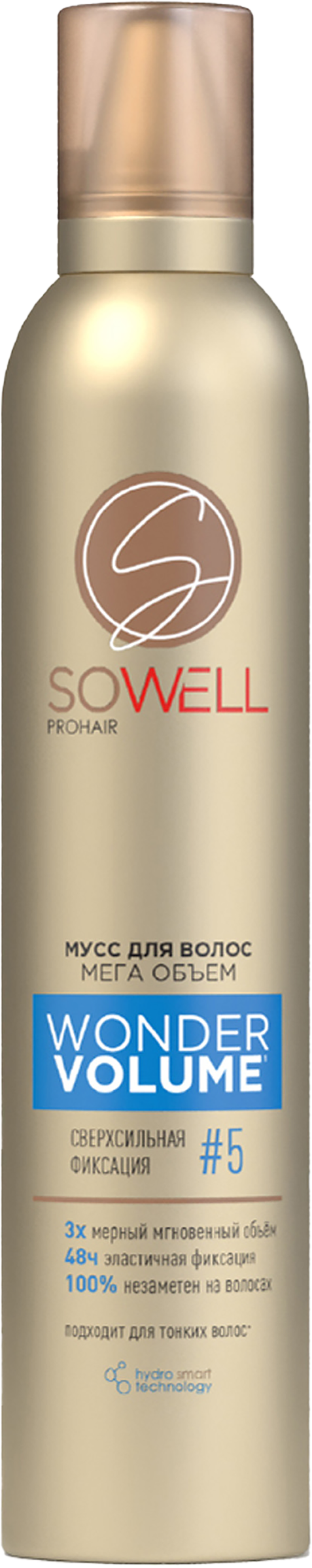Изображение товара Мусс для волос SOWELL Wonder Volume Мега объем от корней, 200мл