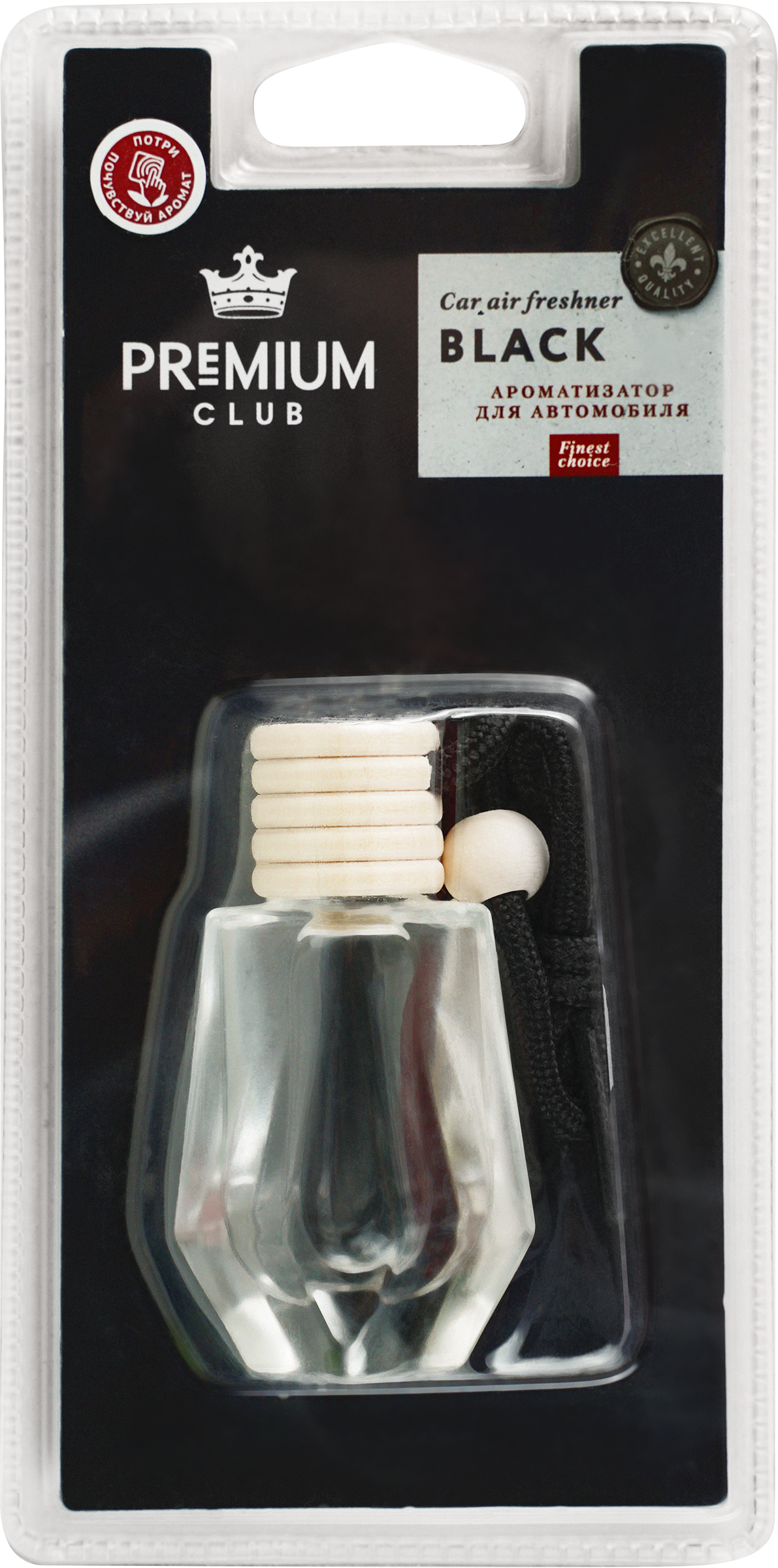 Изображение товара Ароматизатор PREMIUM CLUB Prestige Black для автомобиля подвесной