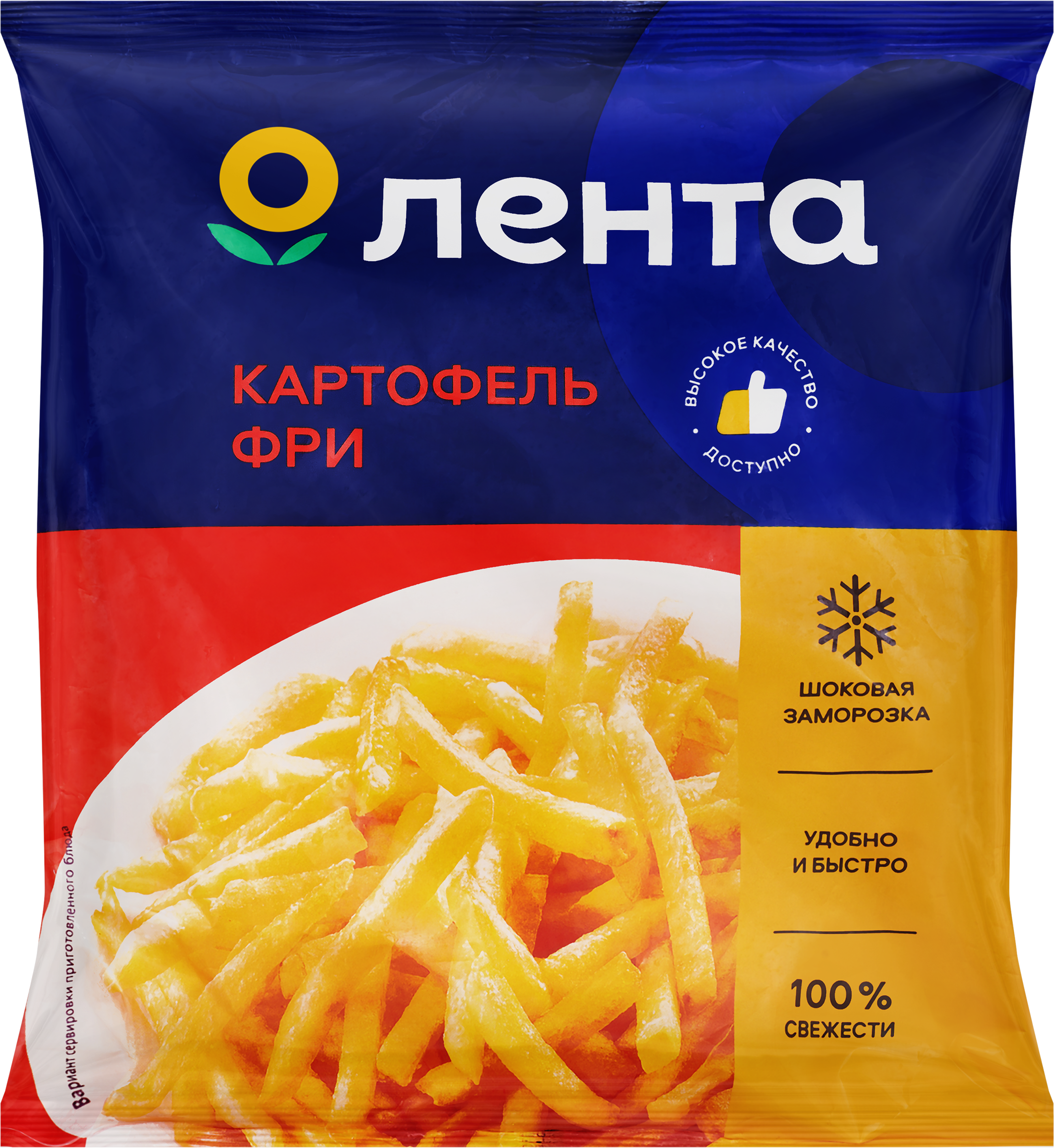 Изображение товара Картофель фри ЛЕНТА 400г полуфабрикат для жарки и запекания