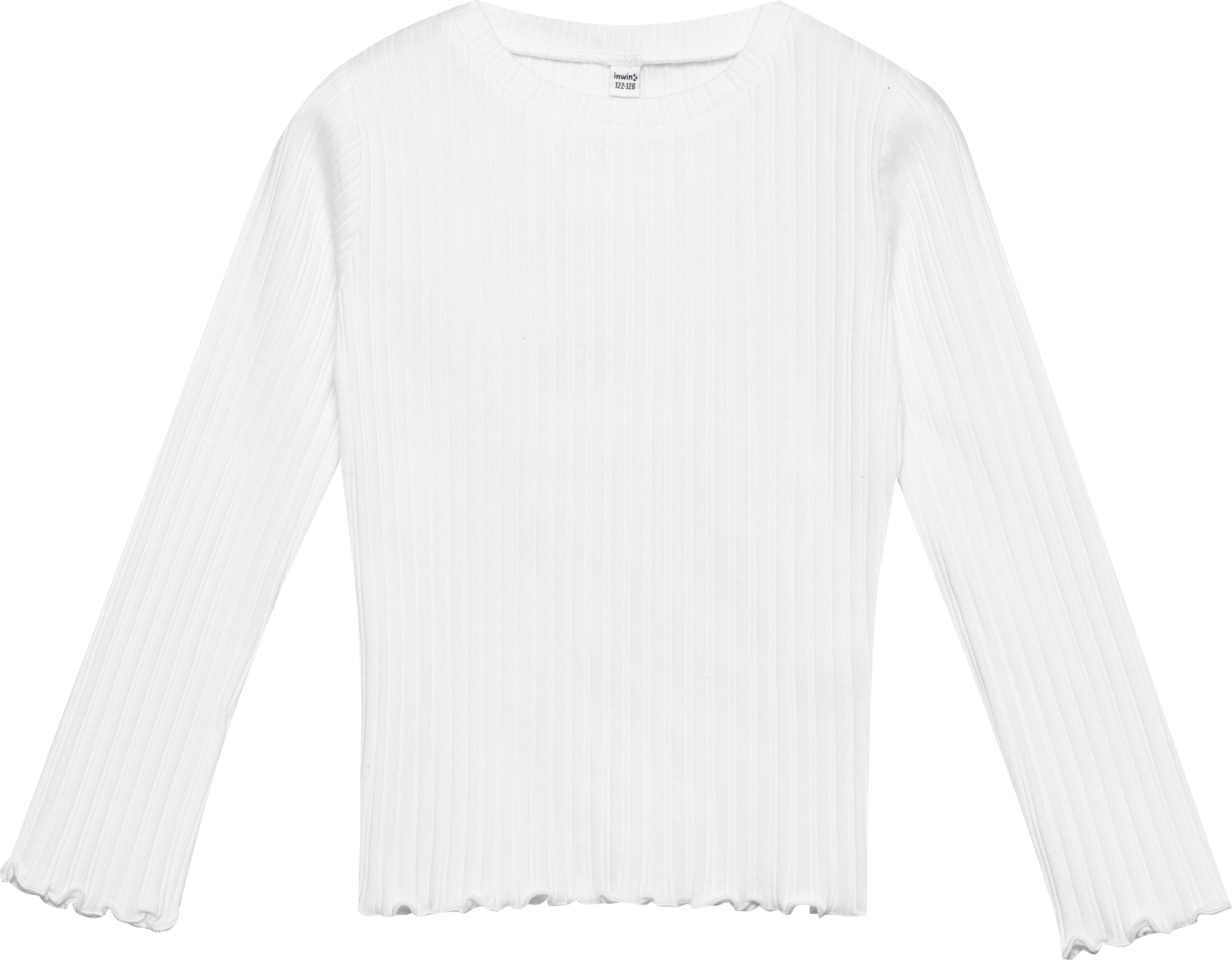 Изображение товара Блузка для девочки INWIN Kids белая из хлопка с эластаном Арт. BNRB-6